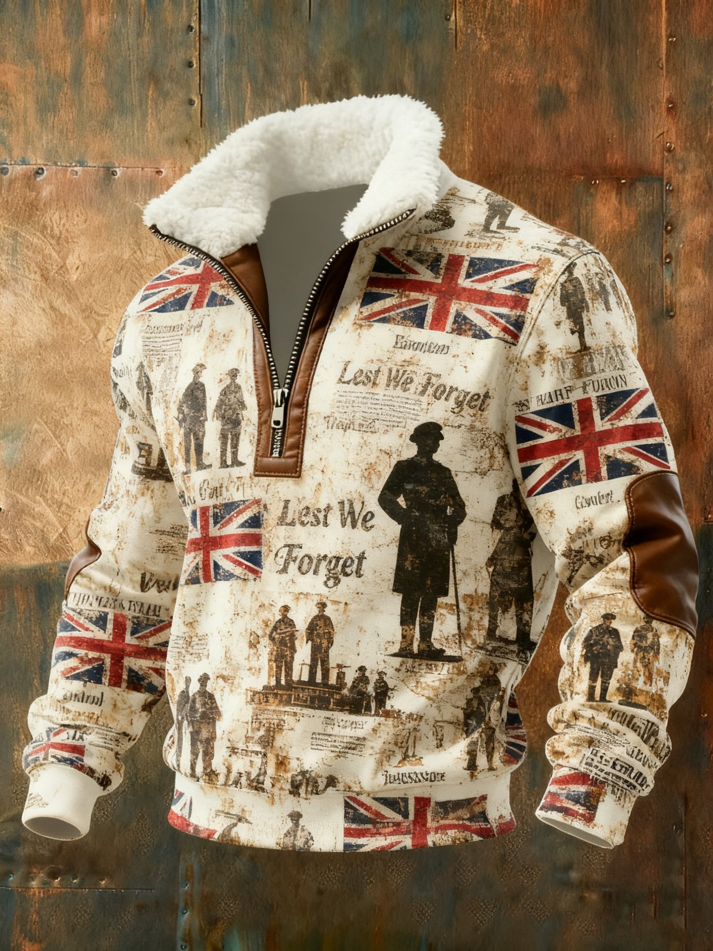 Men's Remembrance Day Lest We Forget Printed Sweatshirt