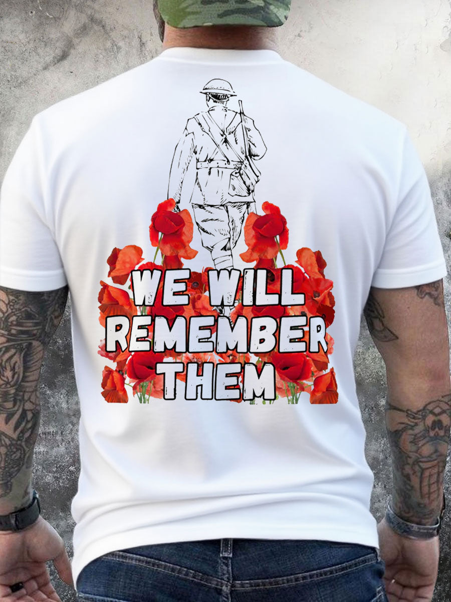 Men's UK Remembrance Day Printed T-shirt