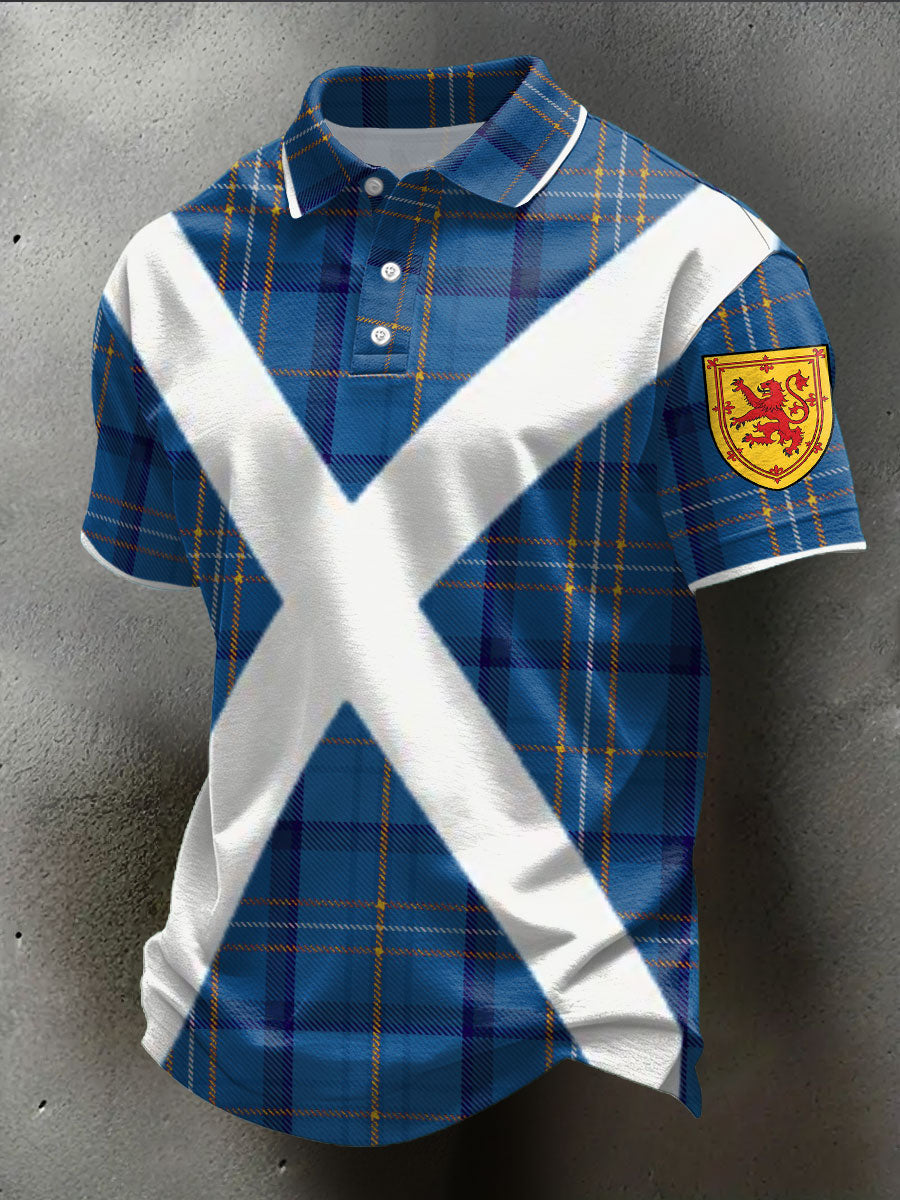 Men's Scotland Football Love Printed Casual Tops