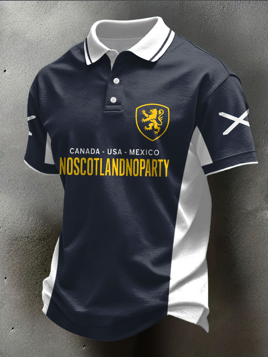 Men's Scotland Football Lover Printed Casual Tops