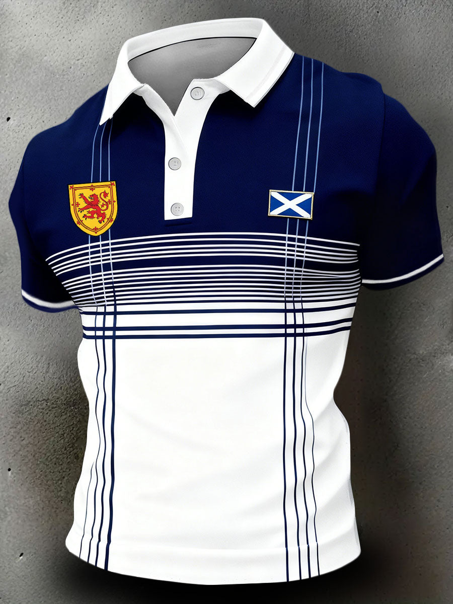 Men's Scotland Football Lover Printed Casual Tops
