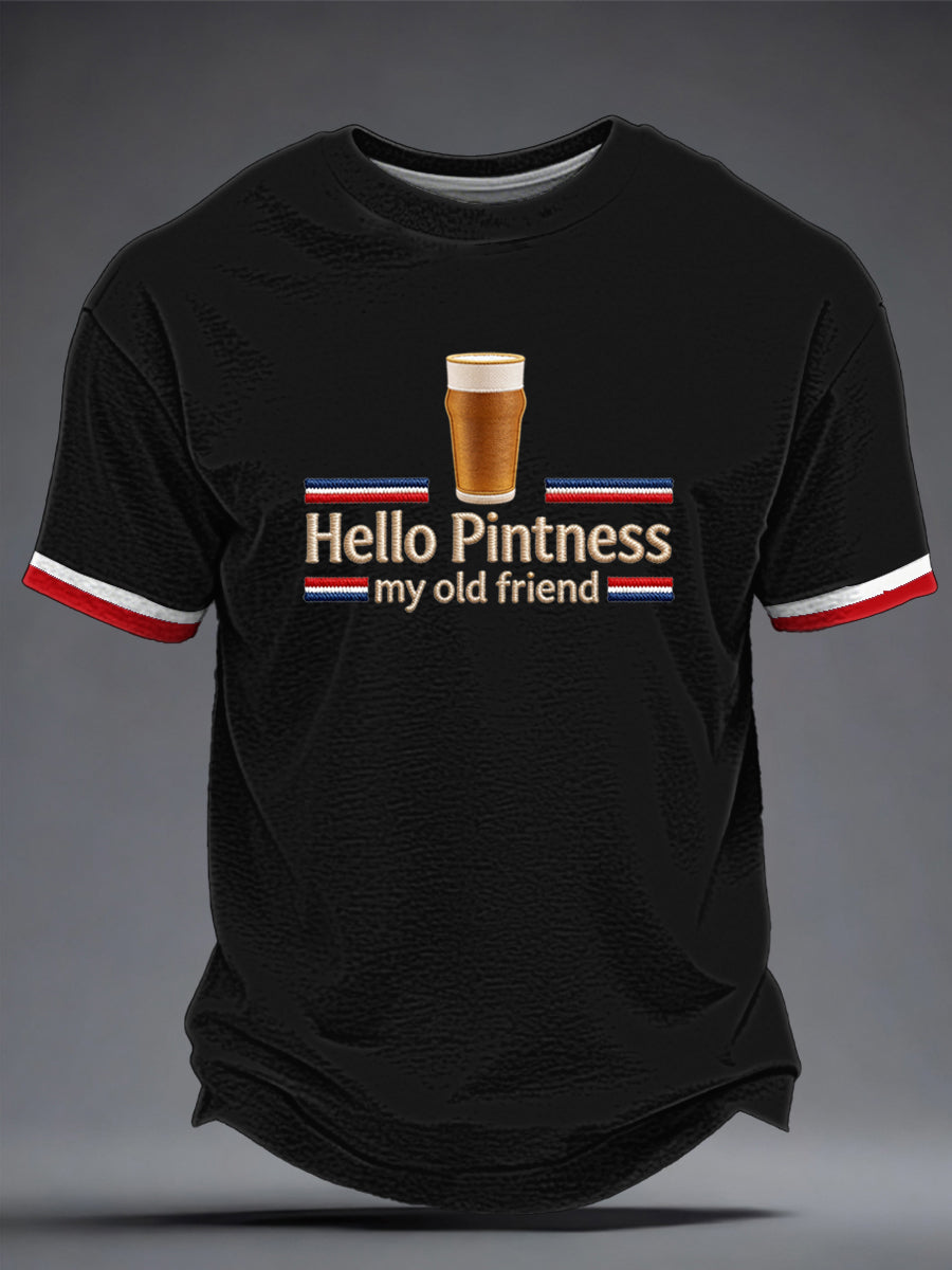 Men's Hello Pintness My Old Friend Printed T-shirt