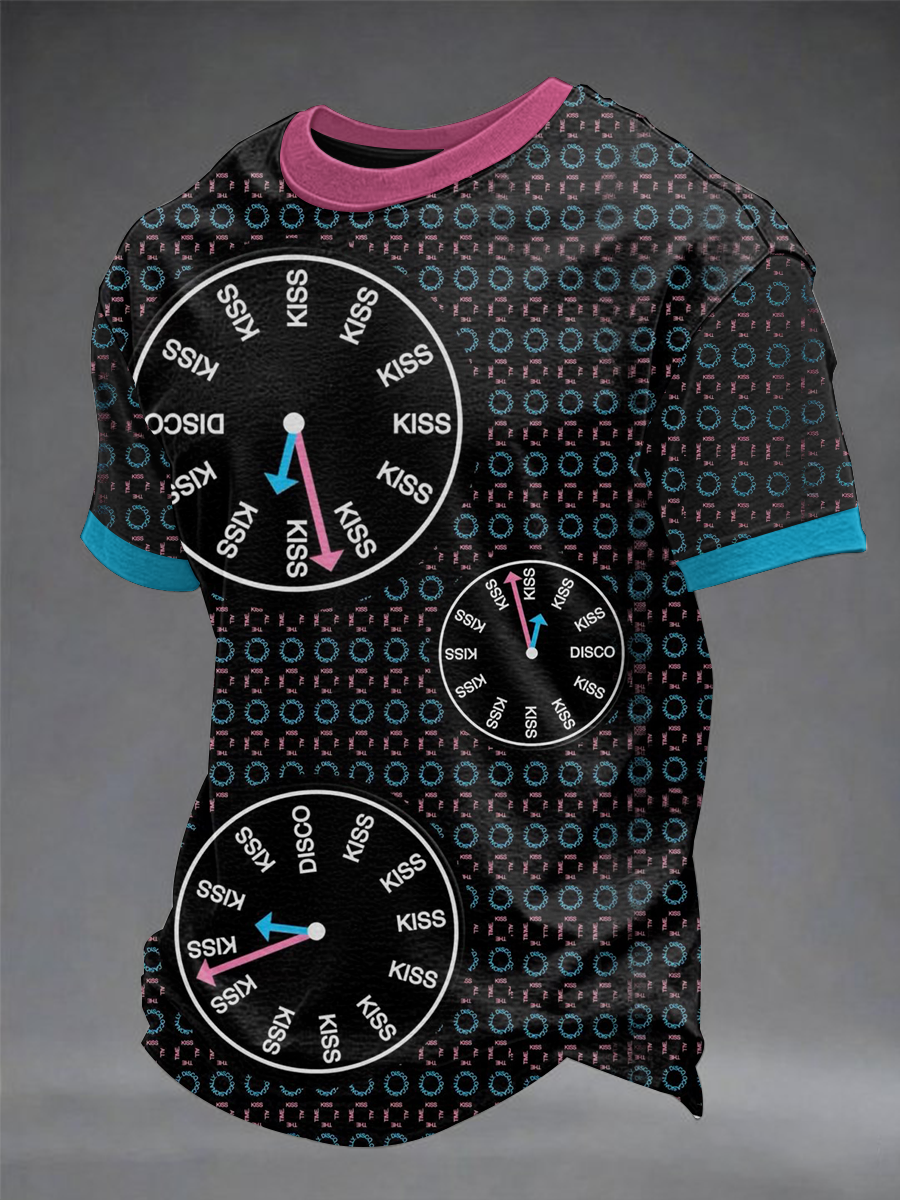 Men's Kiss All the Time Disco Occasionally Short Sleeves T-shirt