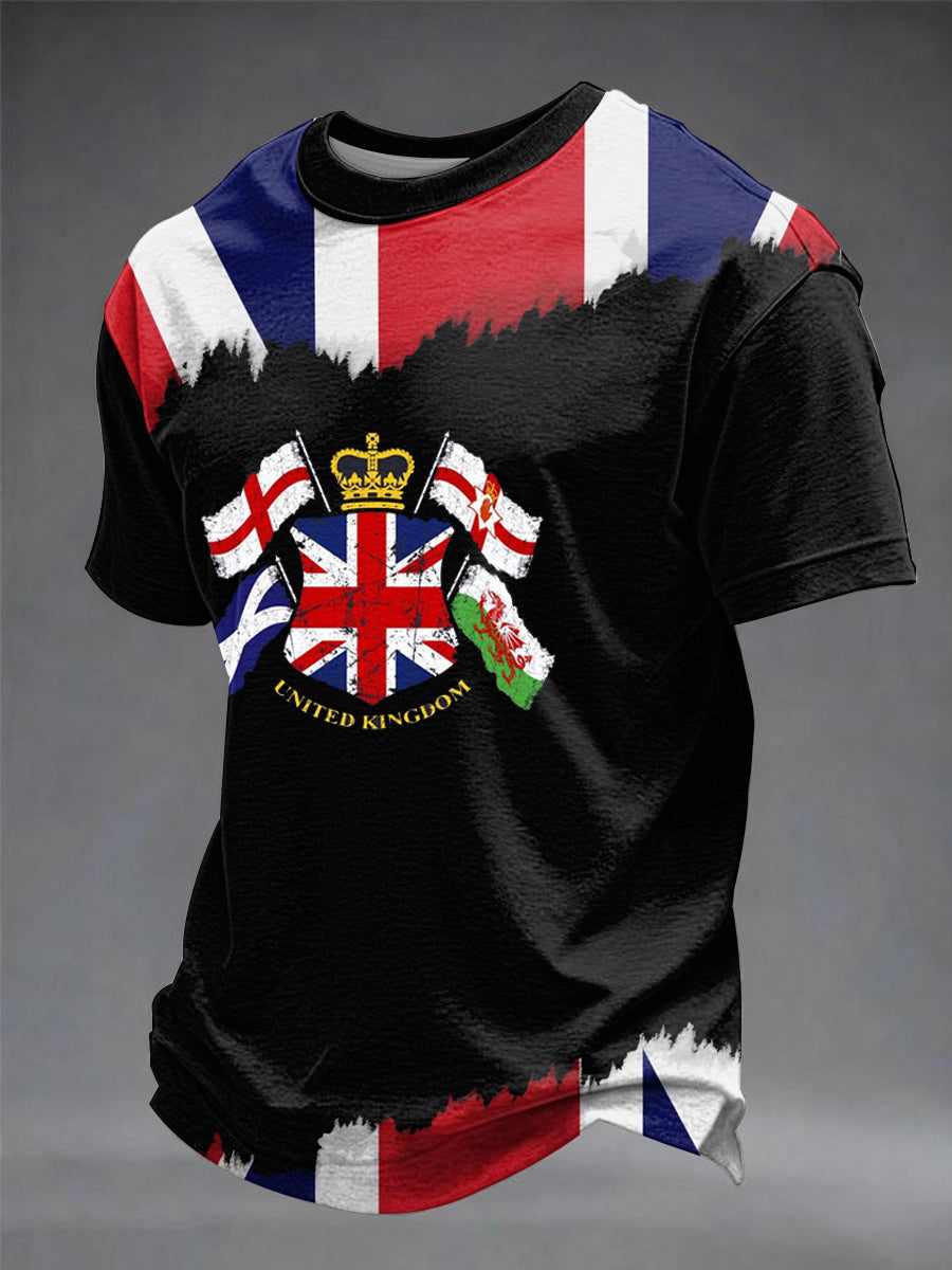 Men's Vintage British Printed T-shirt
