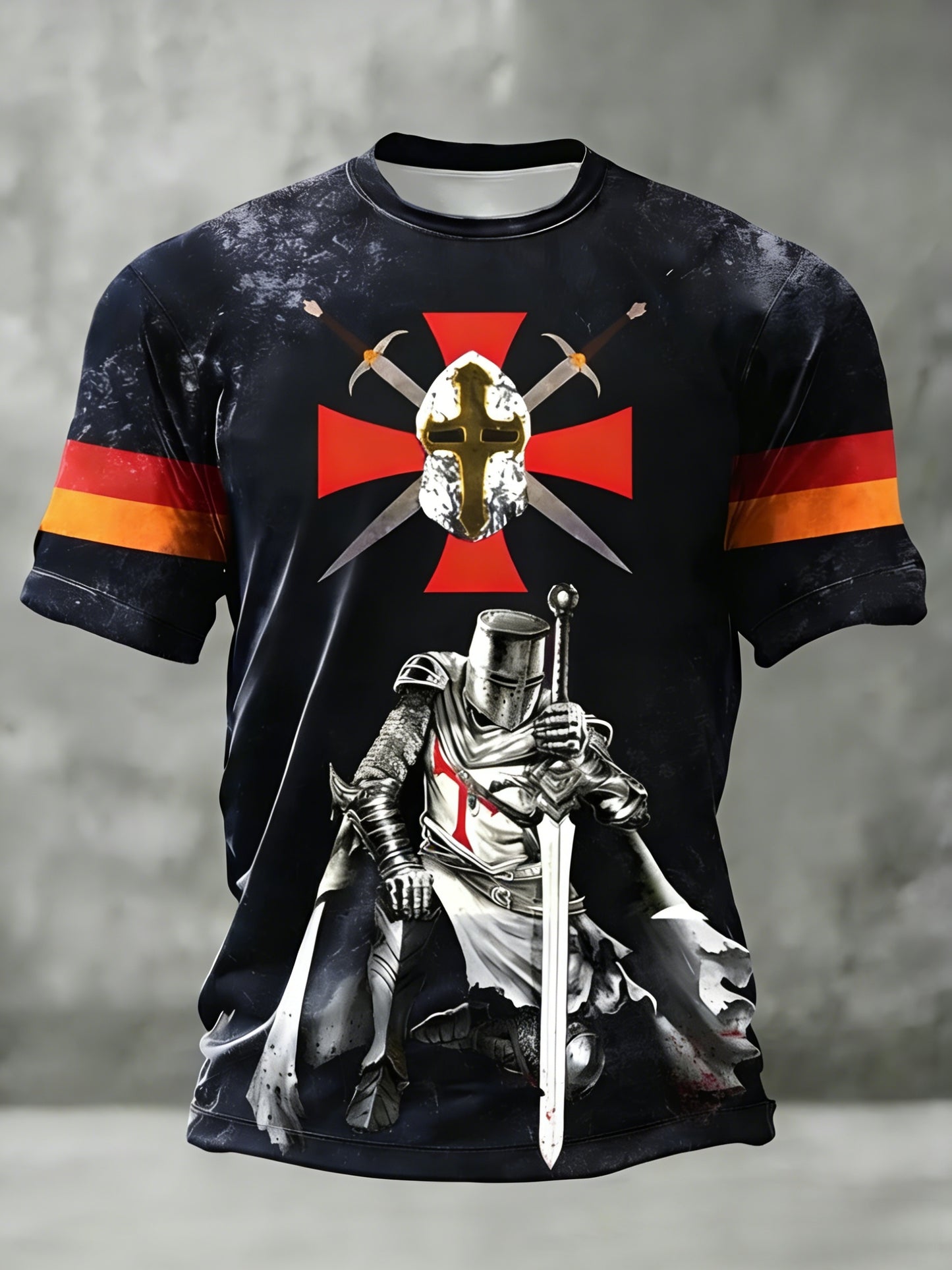 Men's Retro St George's Day Casual Short-Sleeve T-Shirt