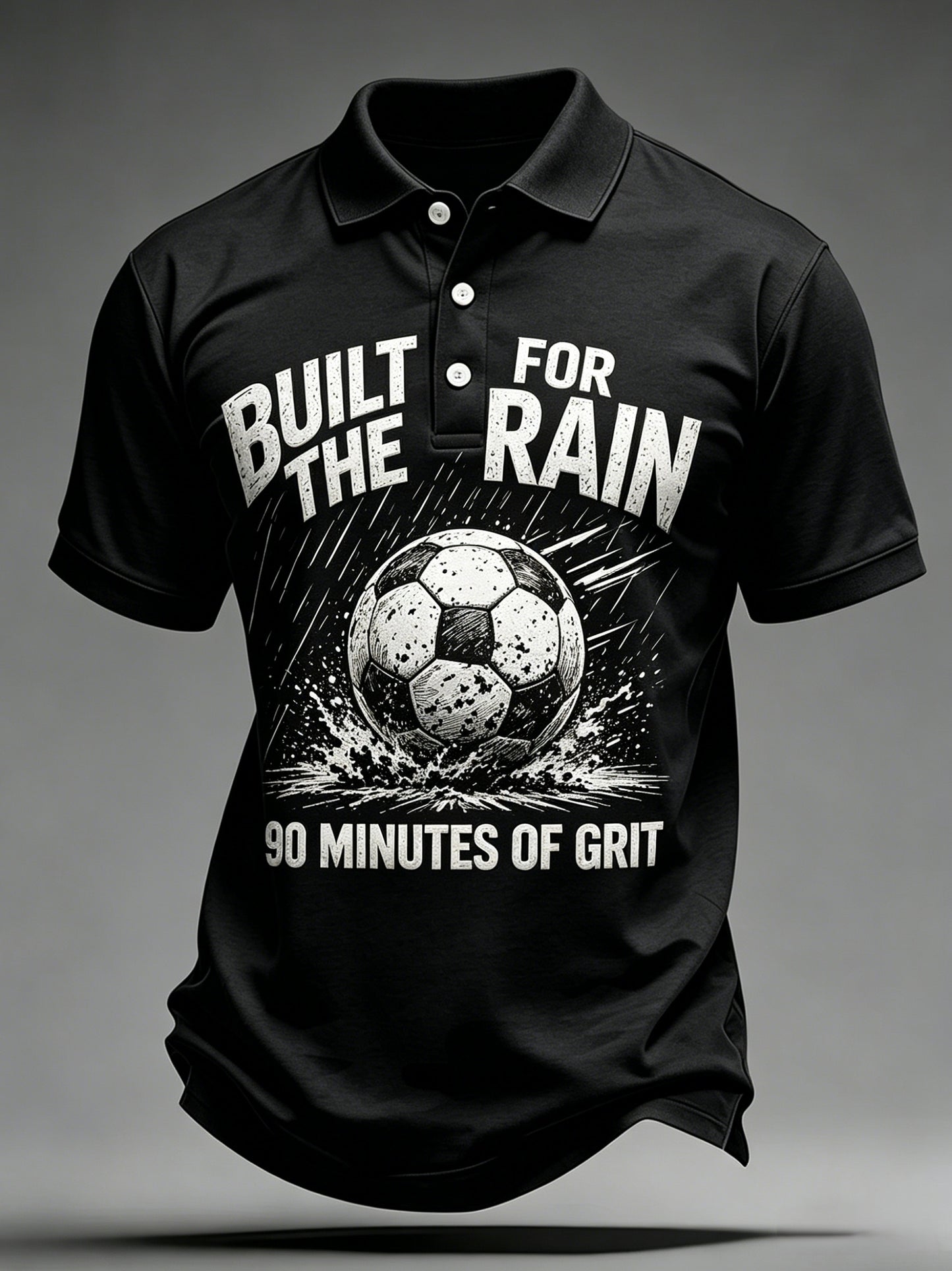 Men's UK Scotland Football Lover BUILT FOR THE RAIN Printed T-shirt