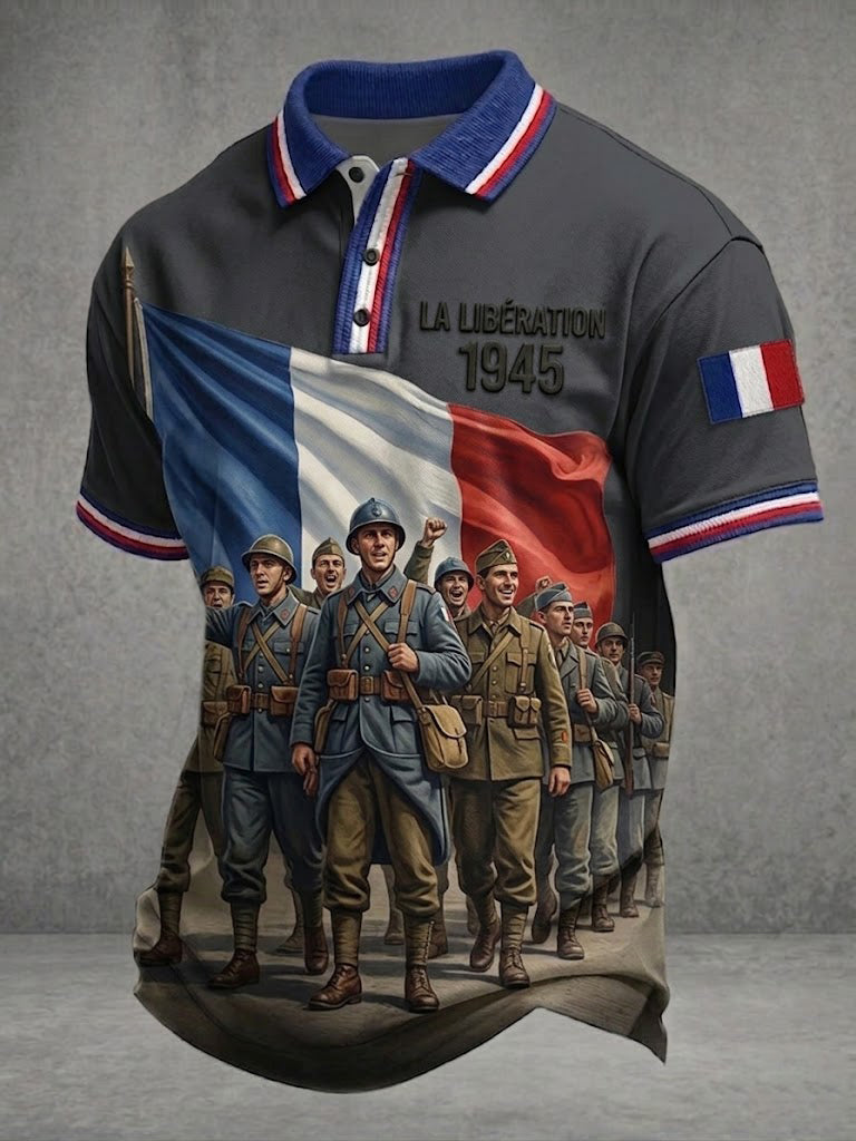 Men's LA LIBÉRATION 1945 Printed Shirt