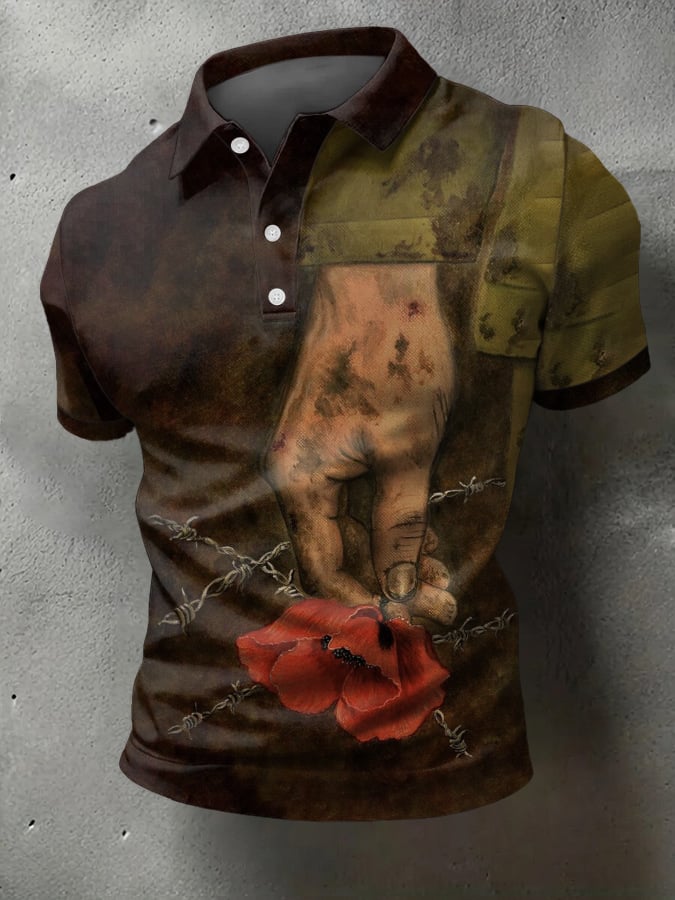 Men's European Victory Day Printed Shirt