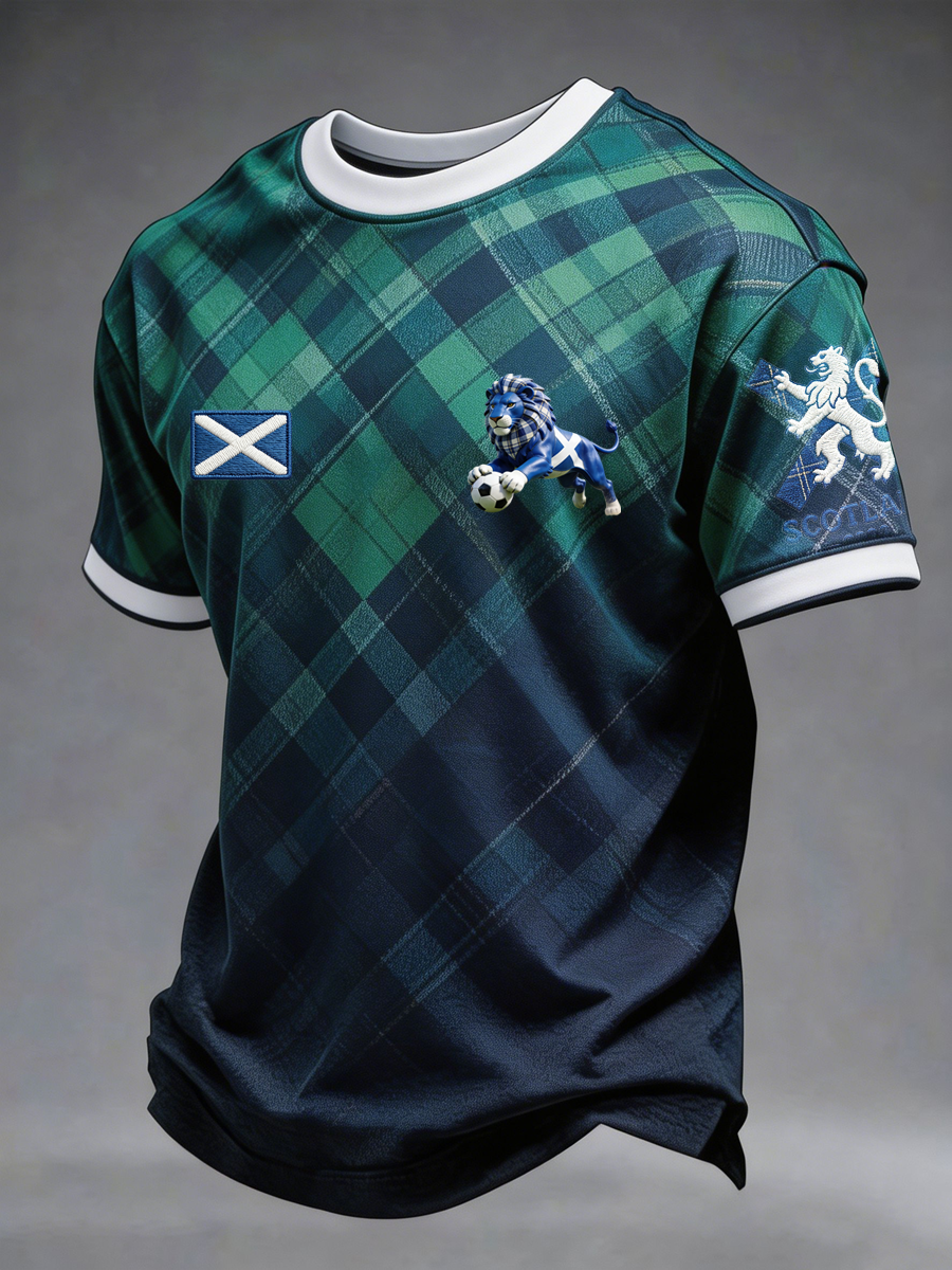 Men's UK Football Lover Scotland Printed short sleeves t-shirt