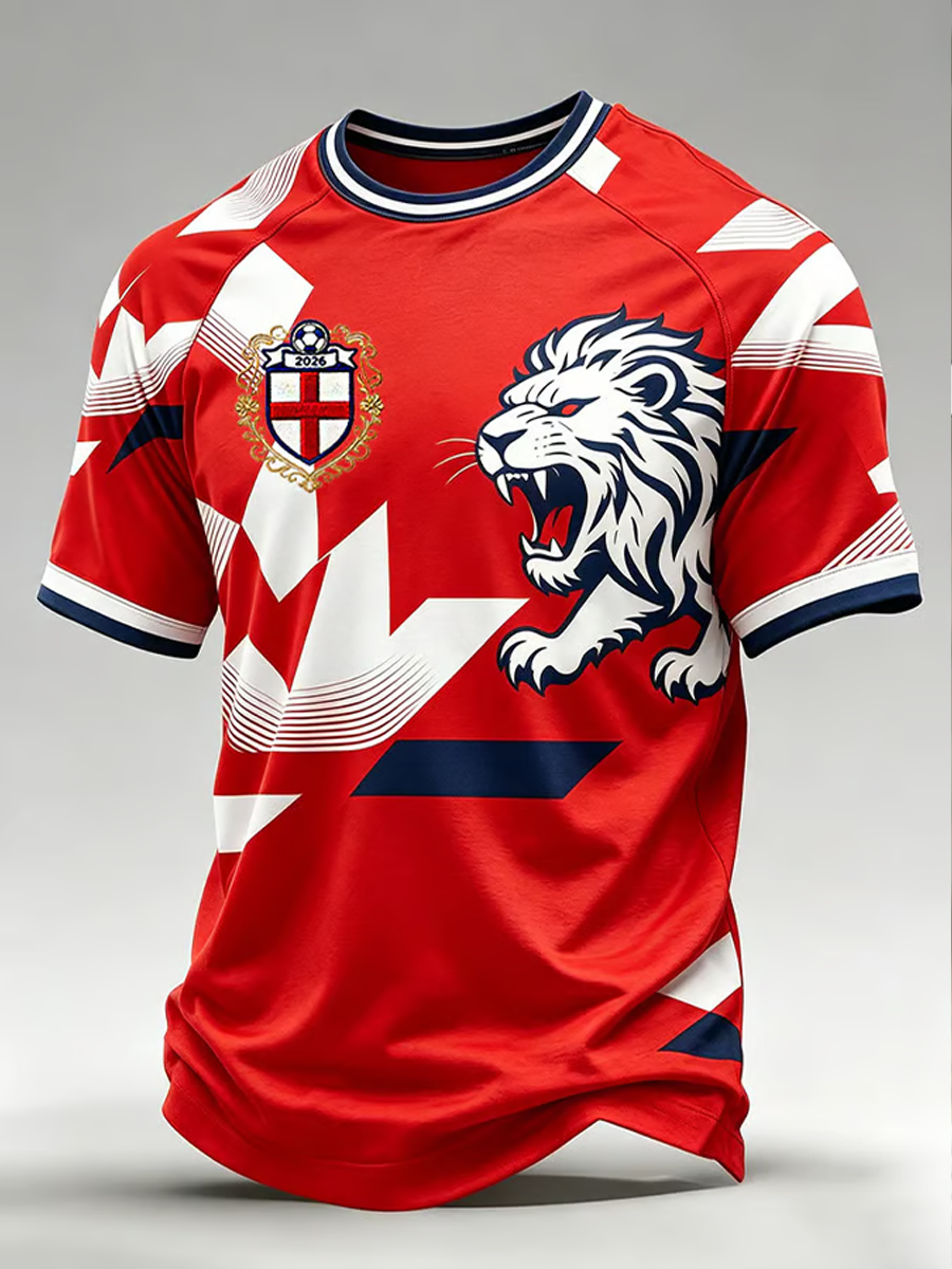 Men's UK Football Lover England Printed short sleeves t-shirt