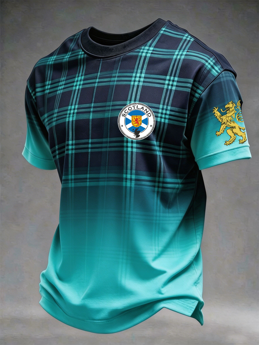 Men's UK Football Lover Scotland Printed short sleeves t-shirt