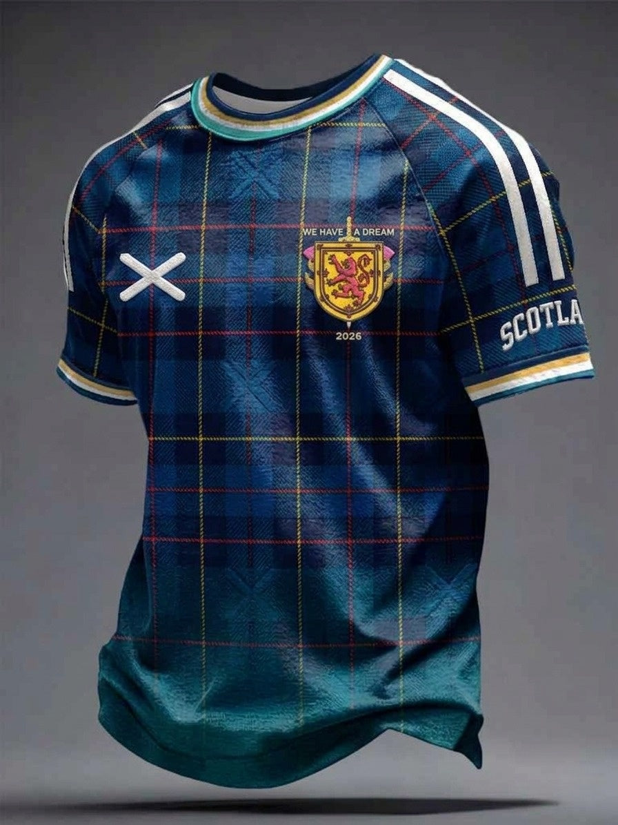 Men's UK Football Lover Scotland Printed short sleeve t-shirt
