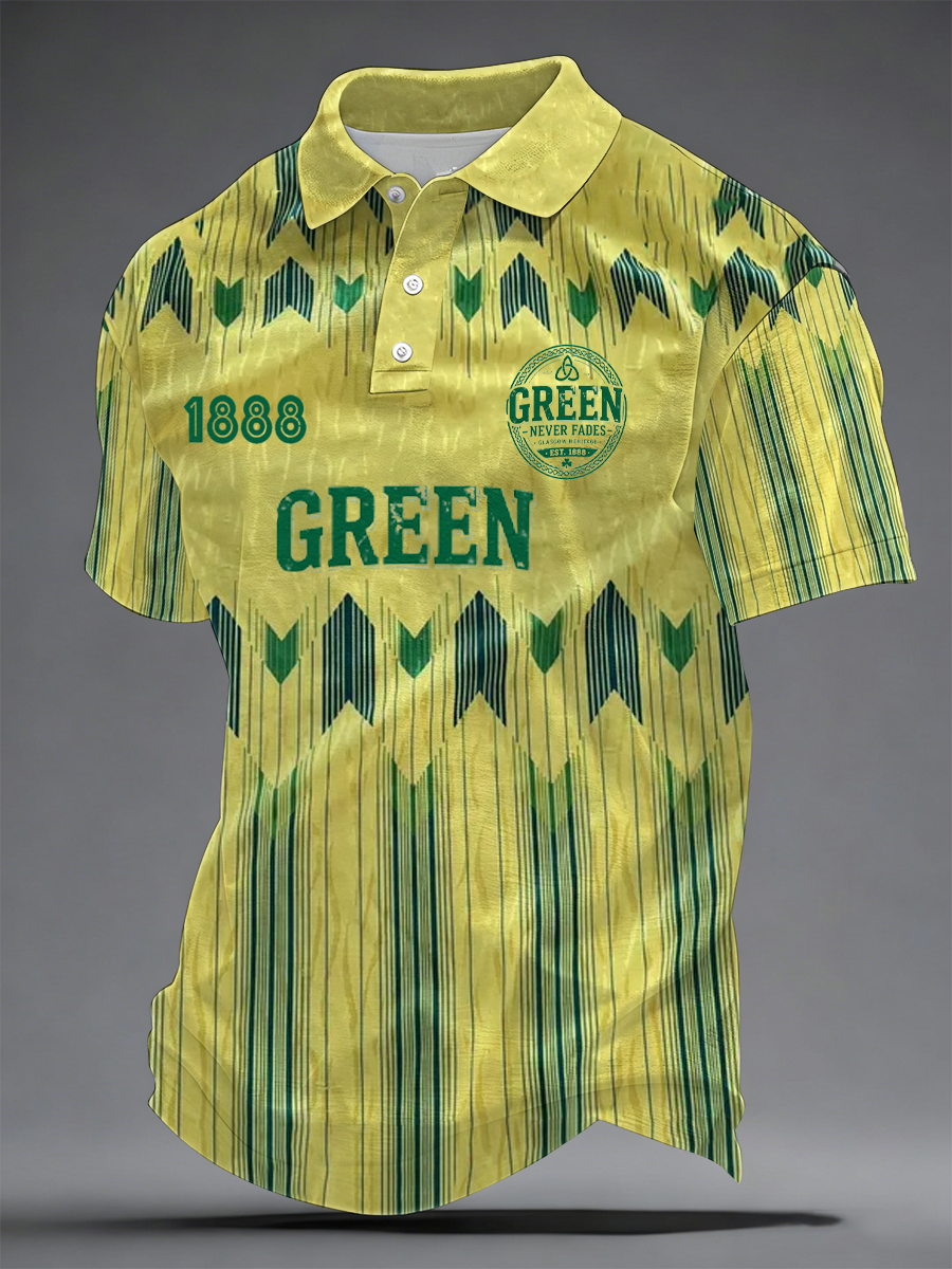 Men's British Football Celtic Print polo shirt