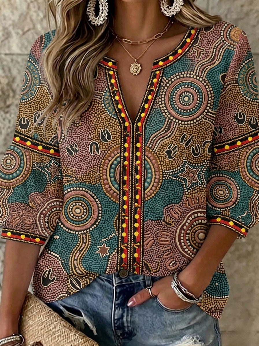 Retro Australian NAIDOC Week Art Print Casual Top
