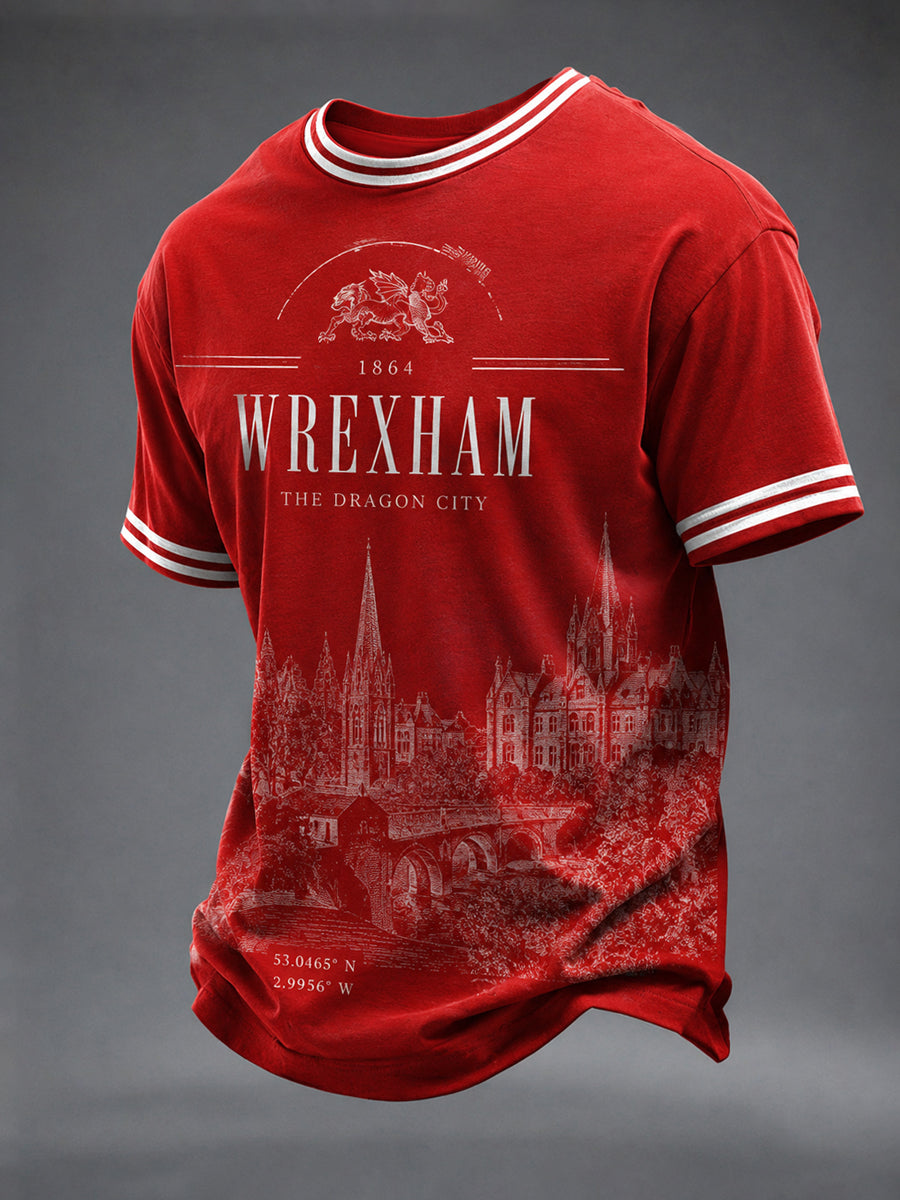 Men's Wrexham Football Lover Lover Printed T-shirt