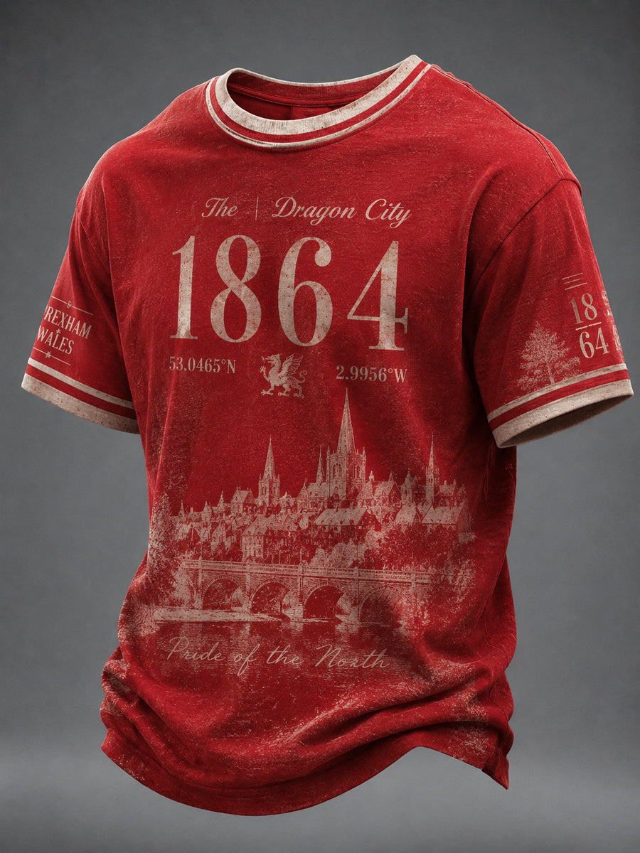 Men's Wrexham Football Lover Lover Printed T-shirt