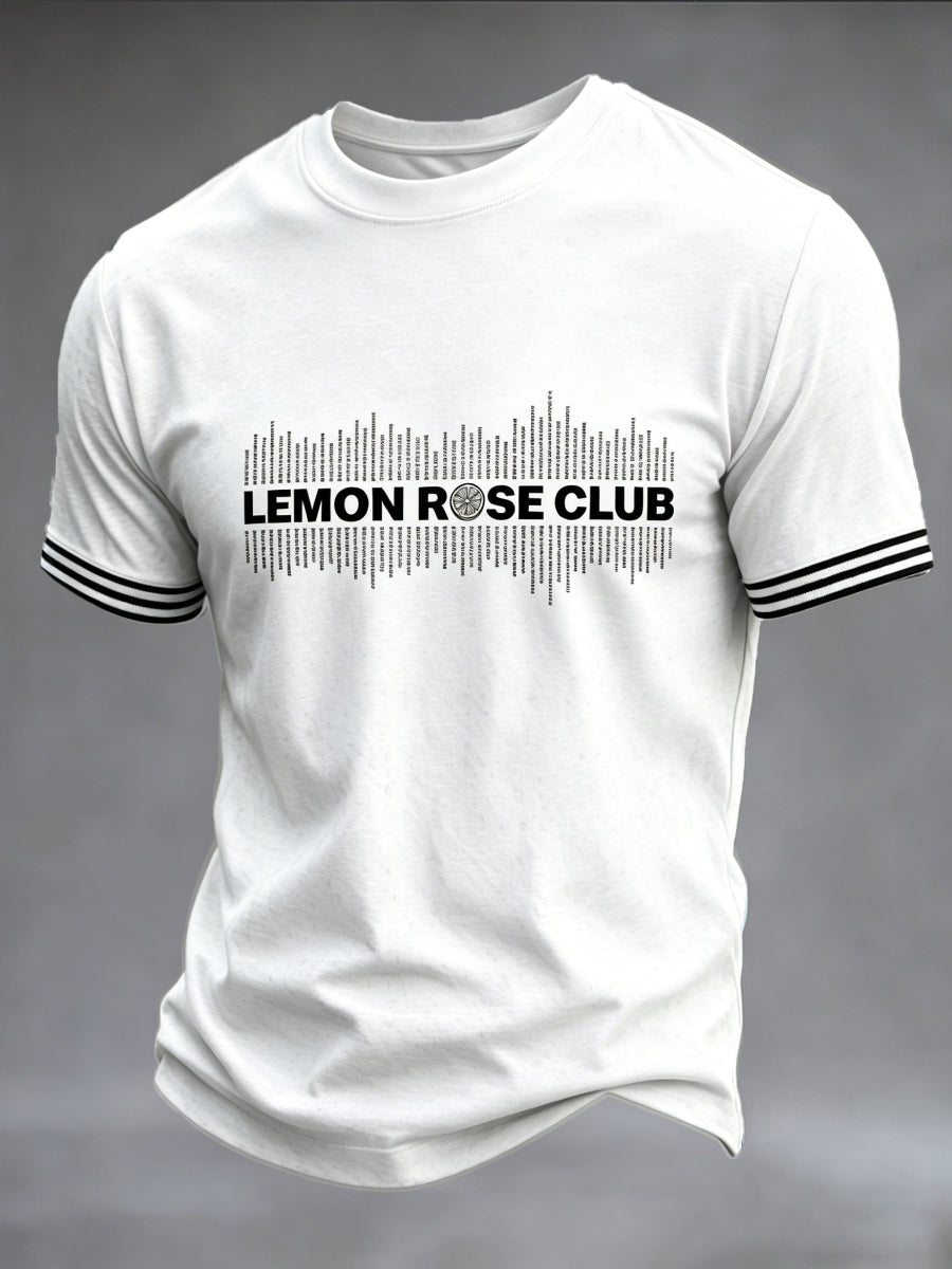 Men's White The Stone Rose Print Casual T-shirt
