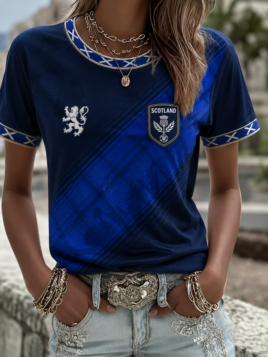 Women's Scotland Printed short-sleeved T-shirt