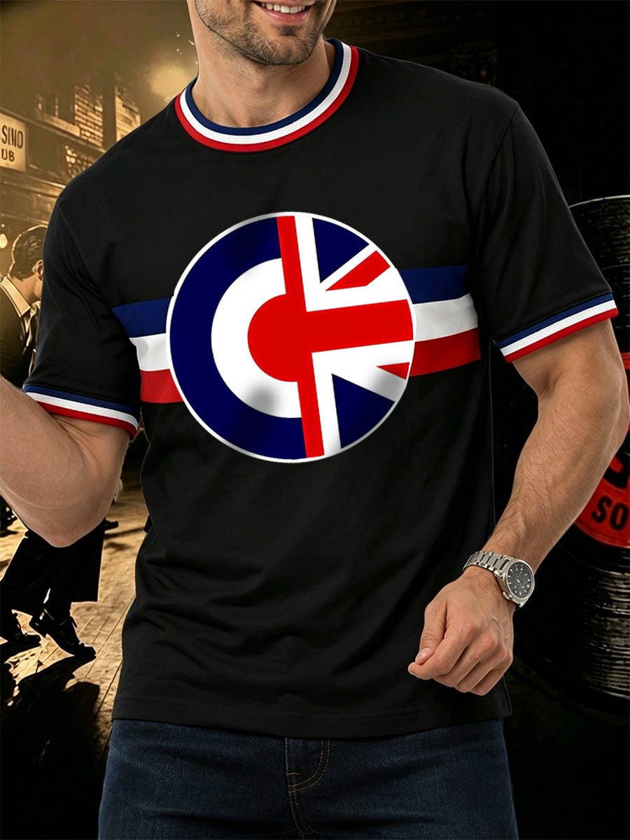 Men's Retro Northern Soul Print Casual Tee