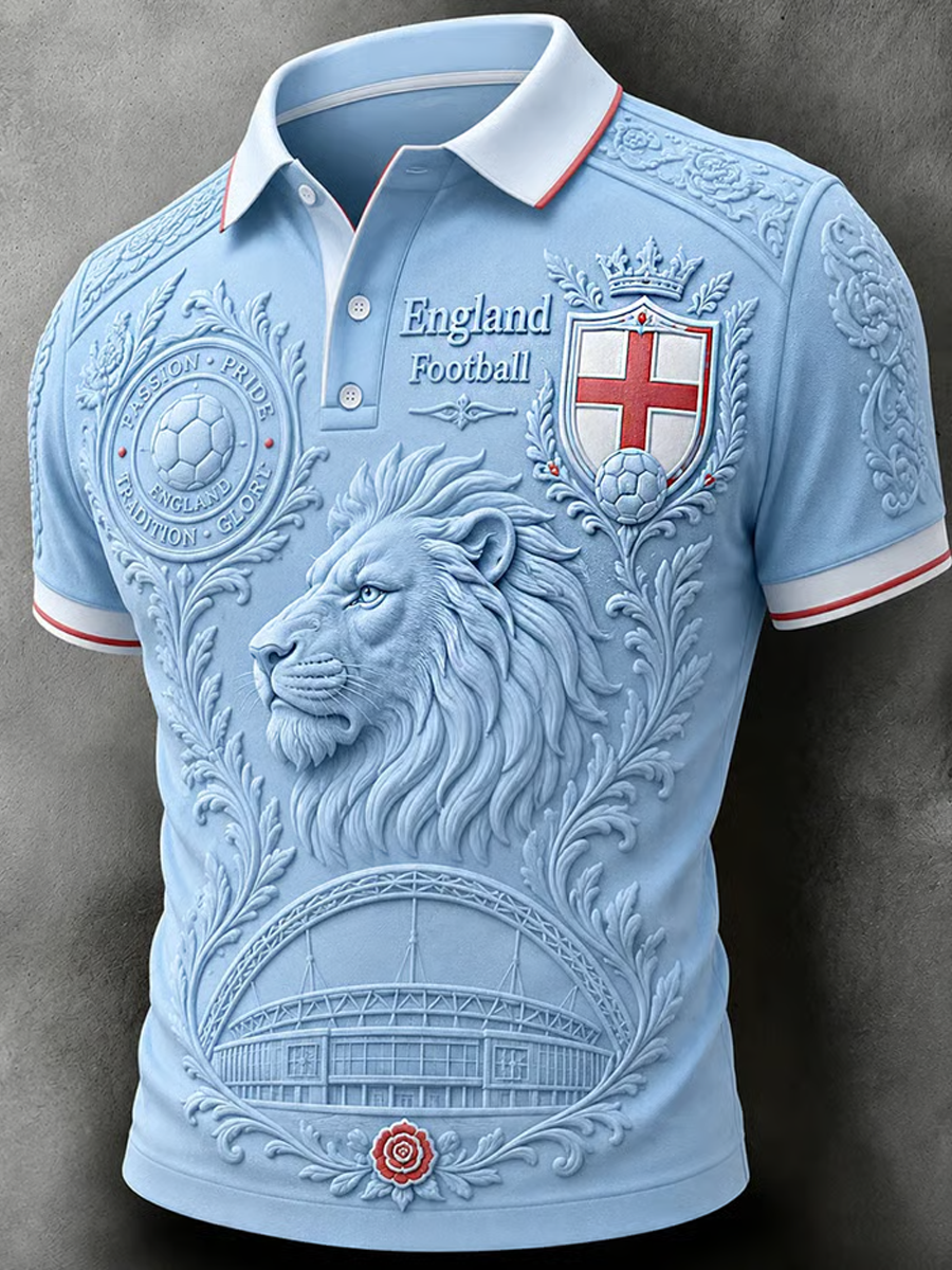 Men's UK Football Lover England Printed polo shirt