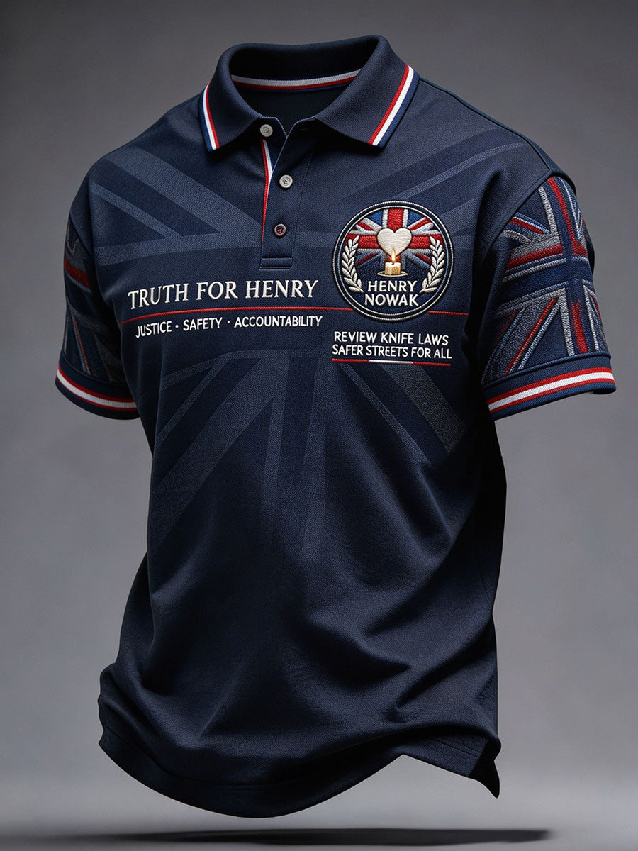 Men's Stand With Henry Printed Casual Tops