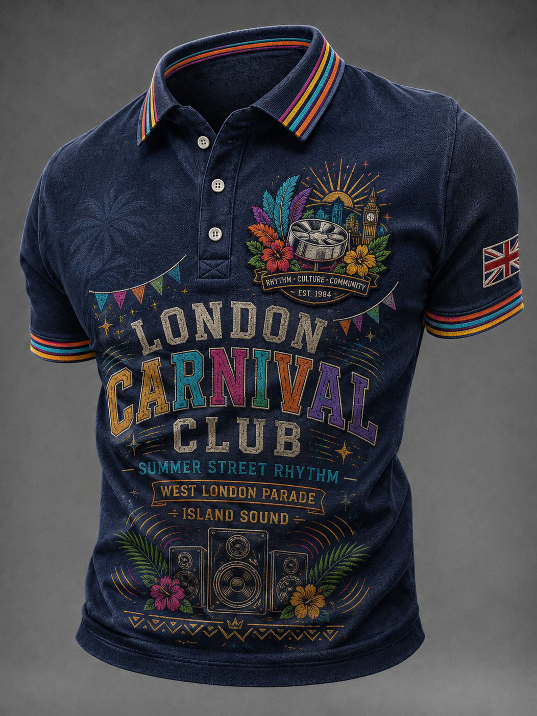 Men's Caribbean London Festival Notting Hill Carnival Printed Shirt