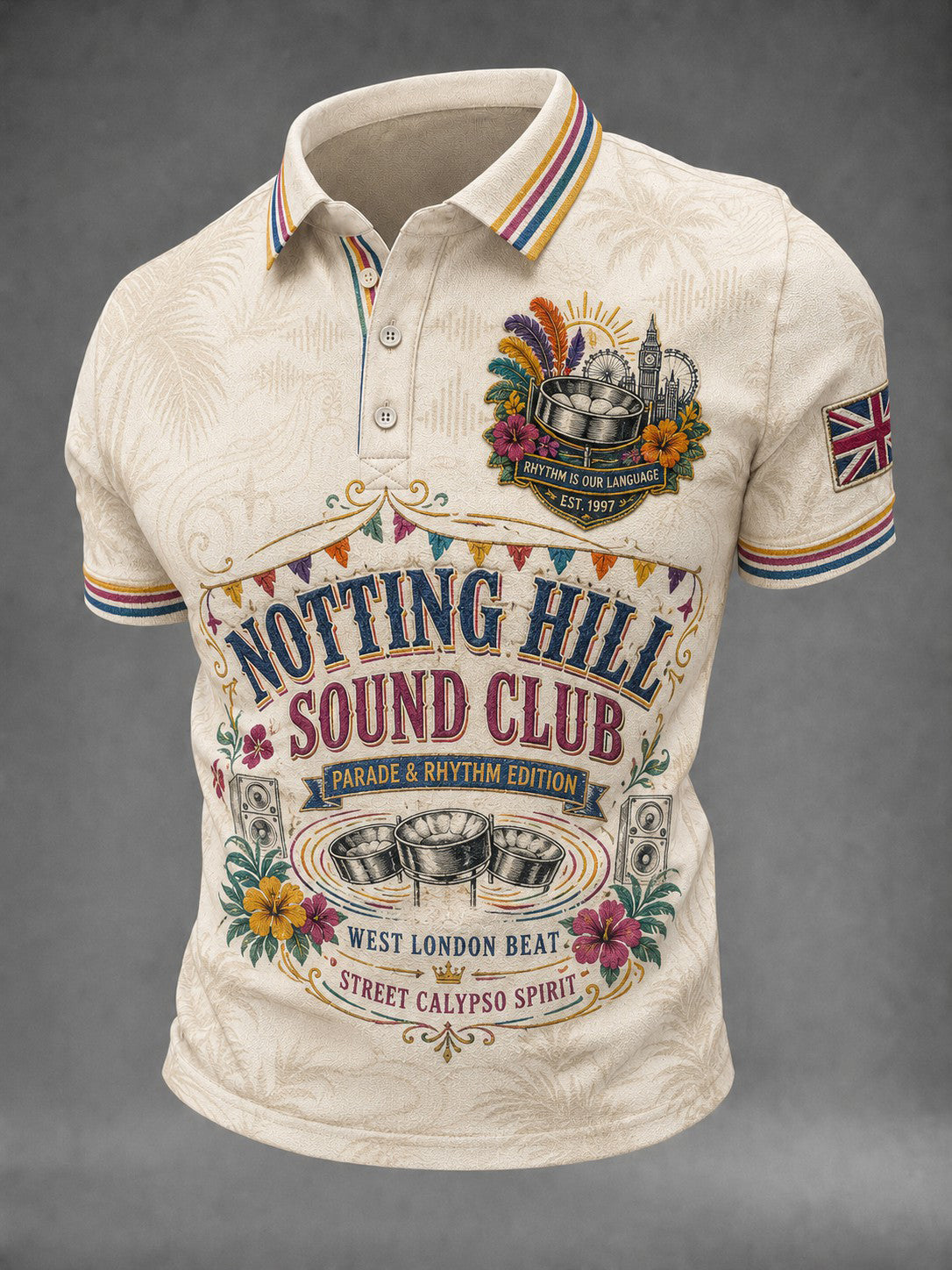 Men's Caribbean London Festival Notting Hill Carnival Printed Shirt