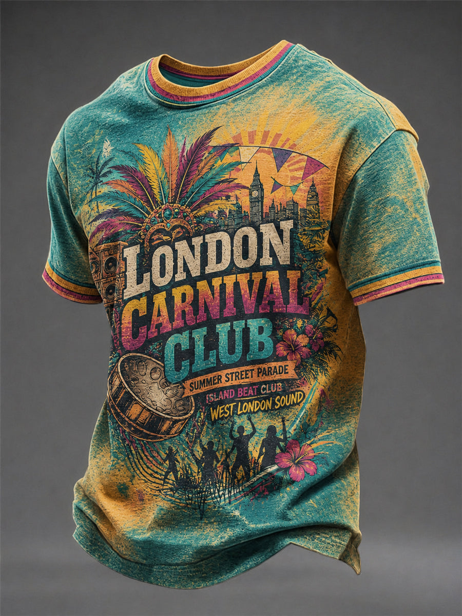 Men's Caribbean London Festival Notting Hill Carnival Printed T-shirt