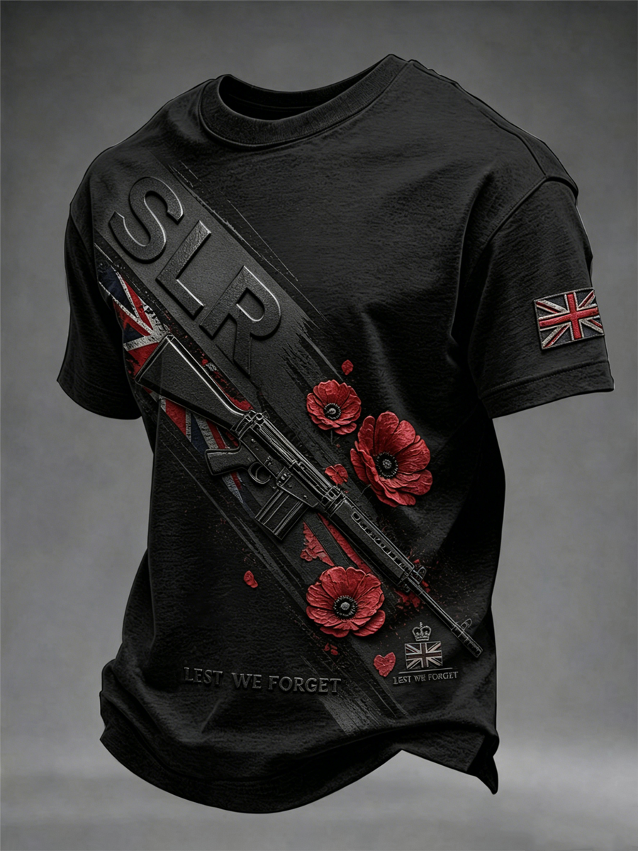 Men's SLR Lest We Forget Printed short sleeves t-shirt