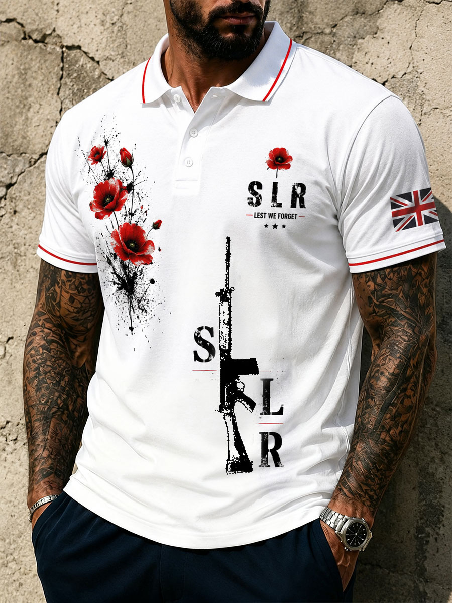 Men's SLR Lest We Forget Printed polo shirt