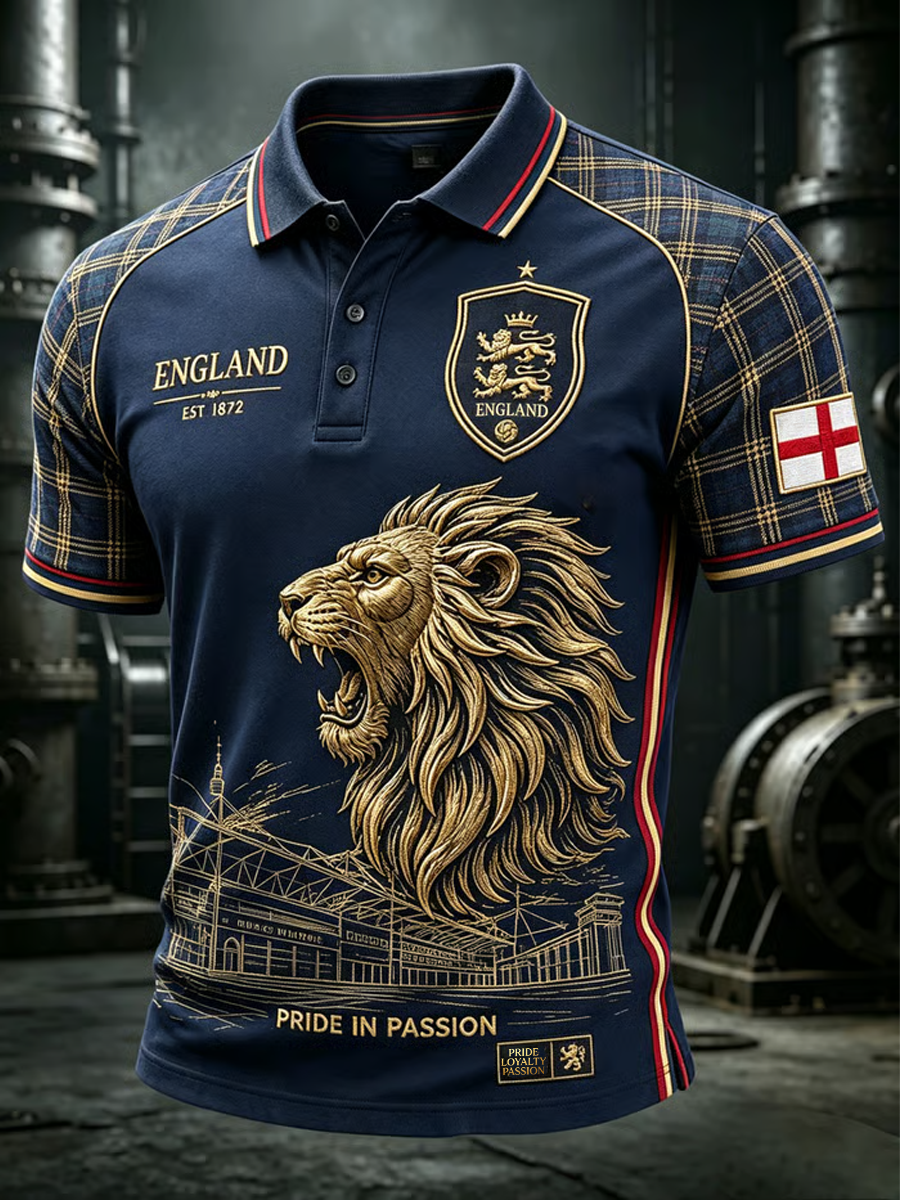 Men's UK Football Lover England Printed polo shirt