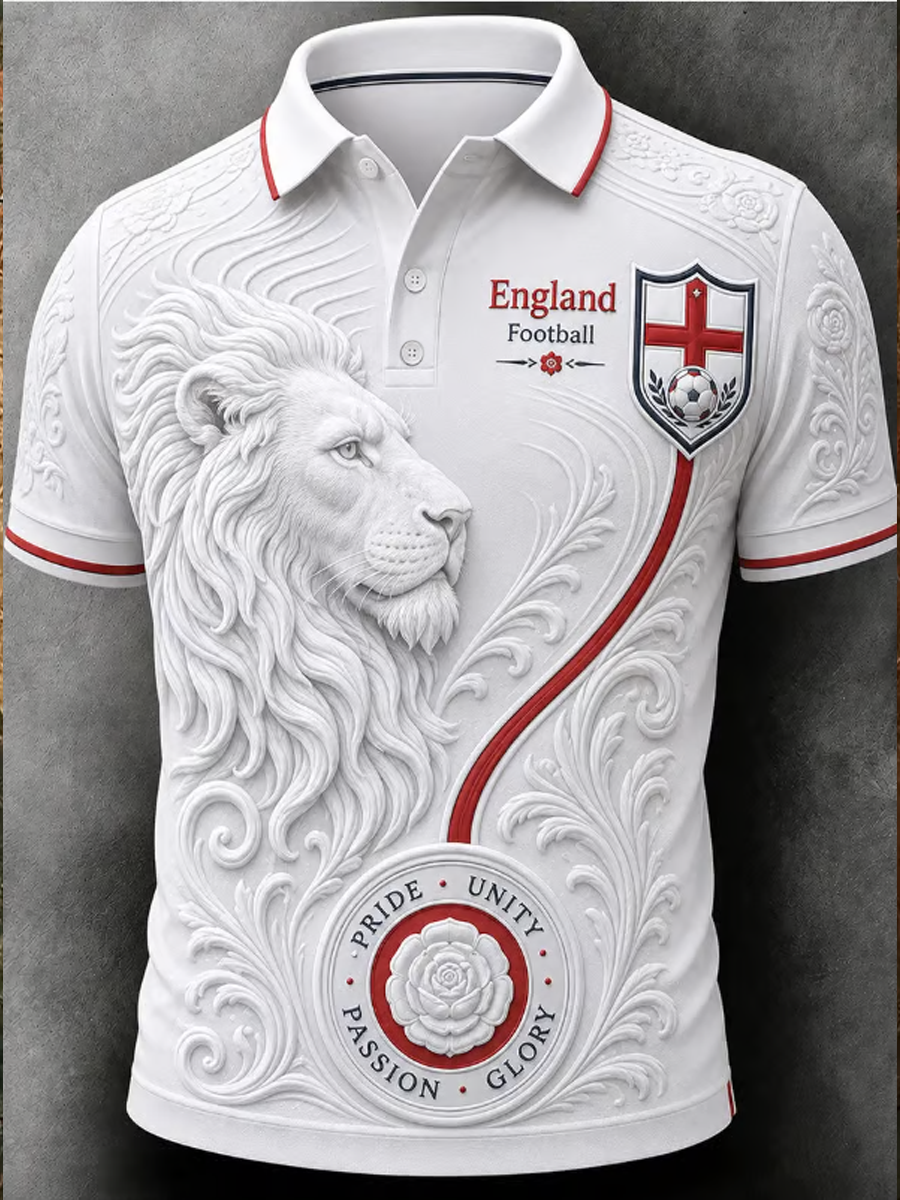 Men's UK Football Lover England Printed polo shirt