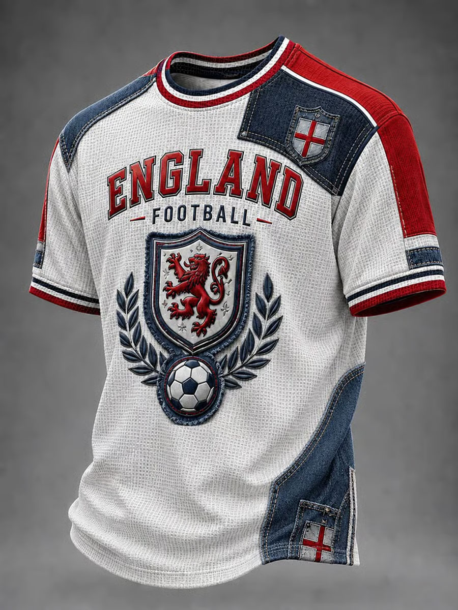 Men's UK Football Lover England Printed short sleeves t-shirt