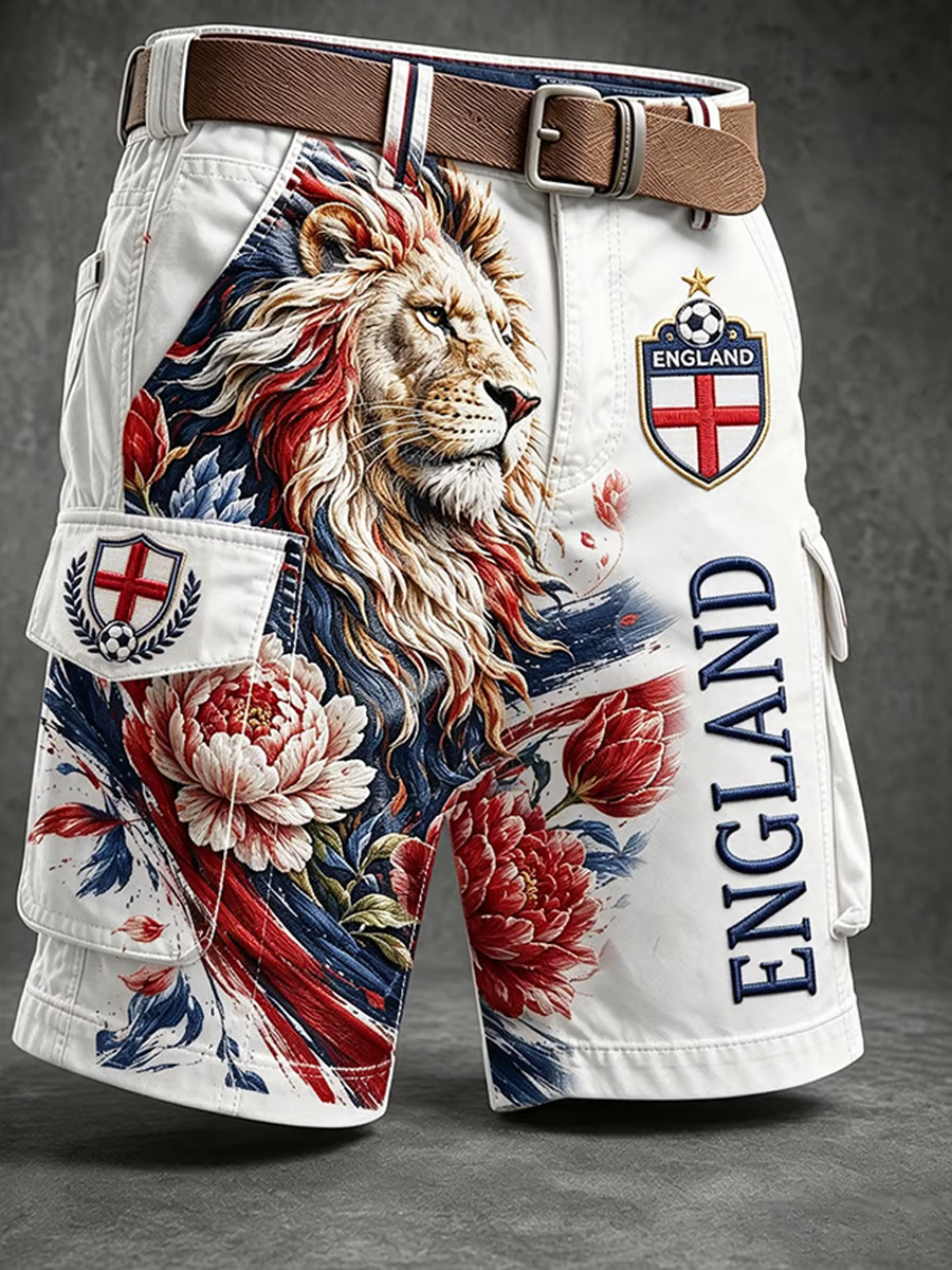 Men's UK Football Lover England Printed shorts