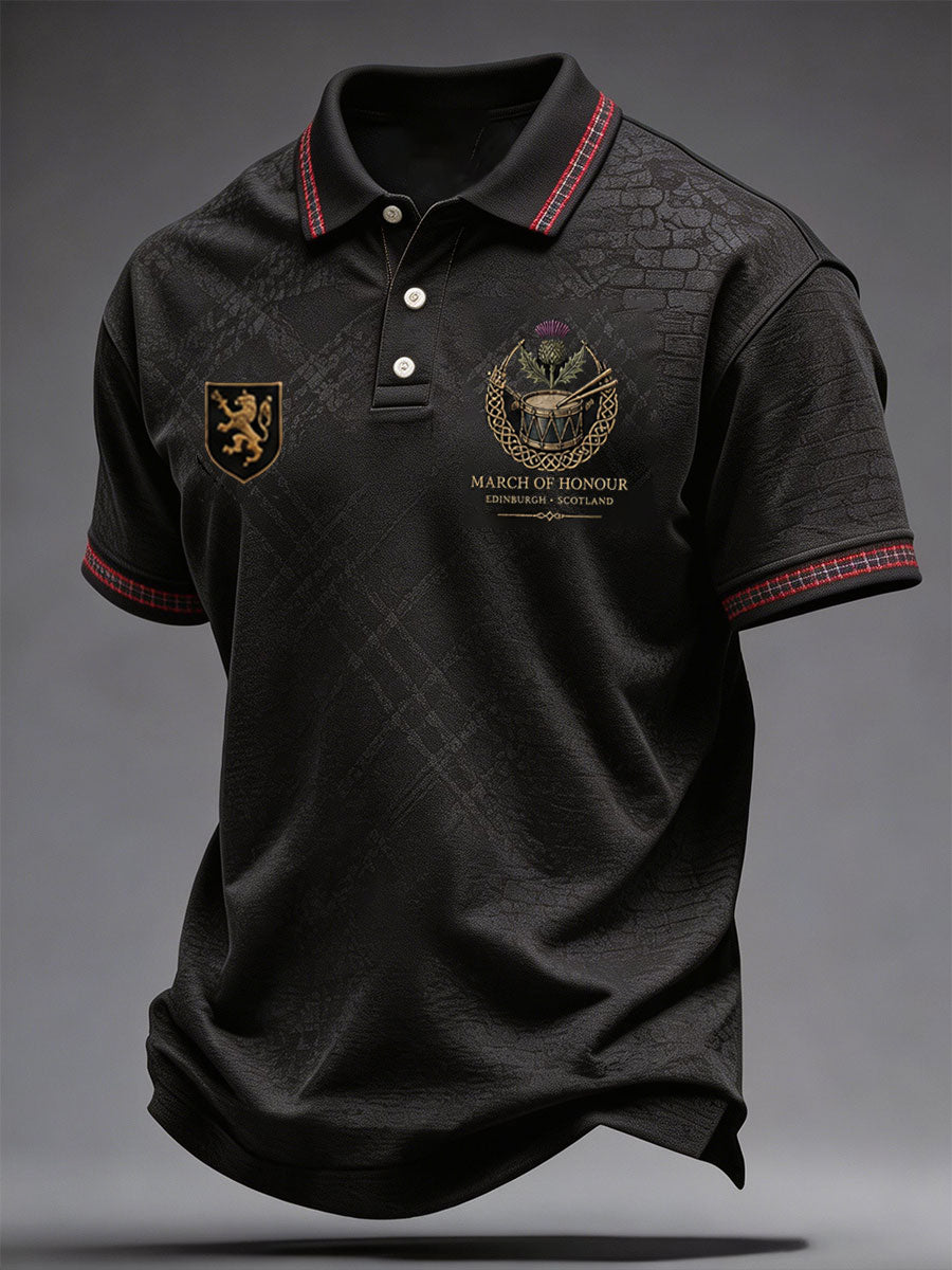 Men's Scotland Edinburgh Art Printed Casual Tops