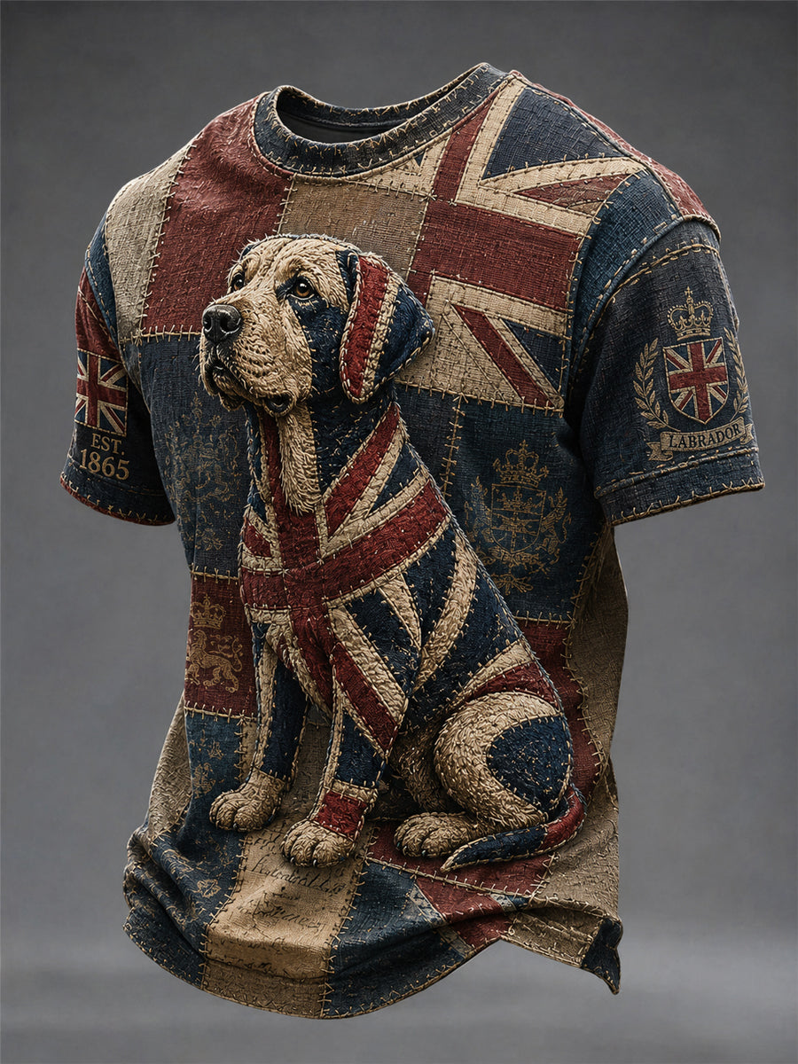 Men's British Style Printed T-shirt