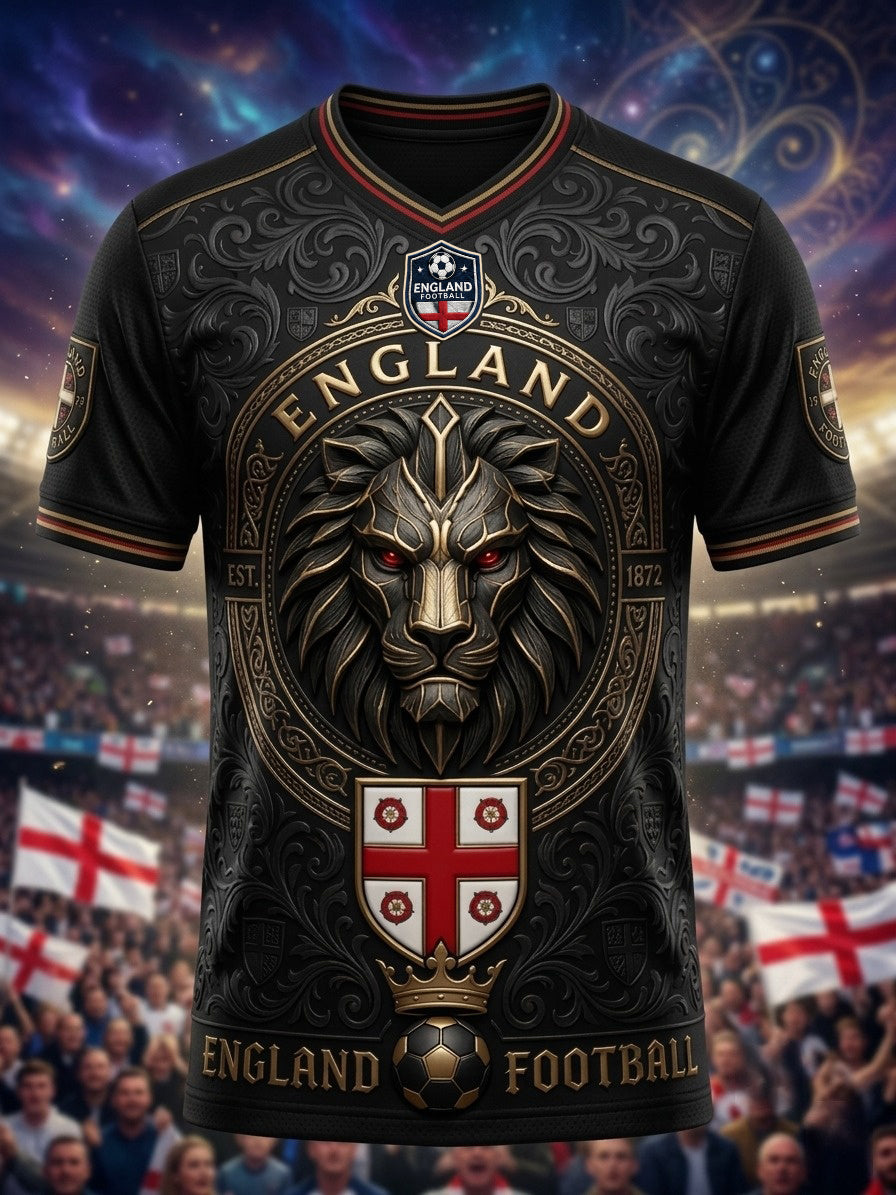 Men's Retro UK England Football Lover 2026 Print Casual T-Shirt
