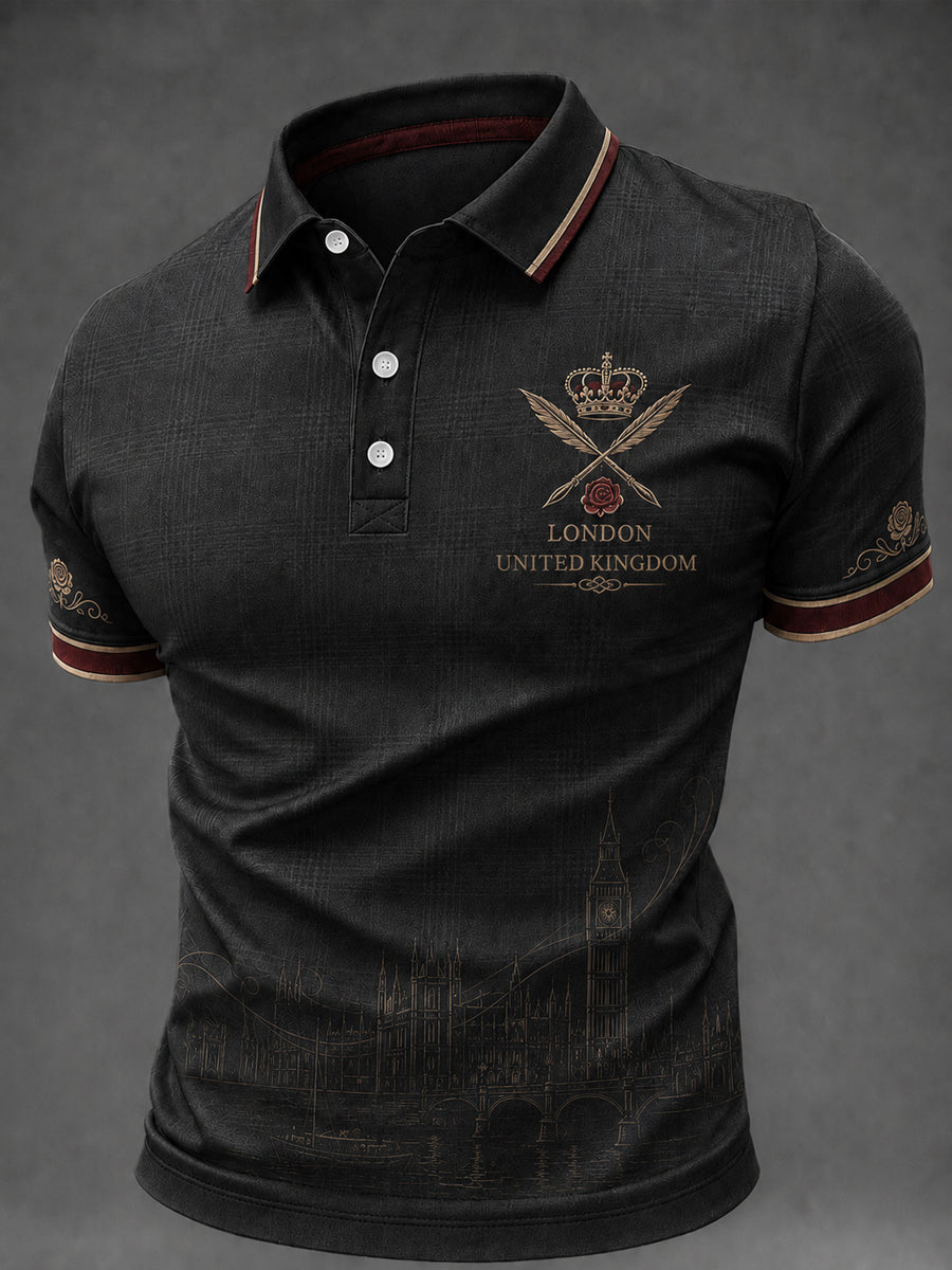 Men's British Art Printed Short Sleeve Top