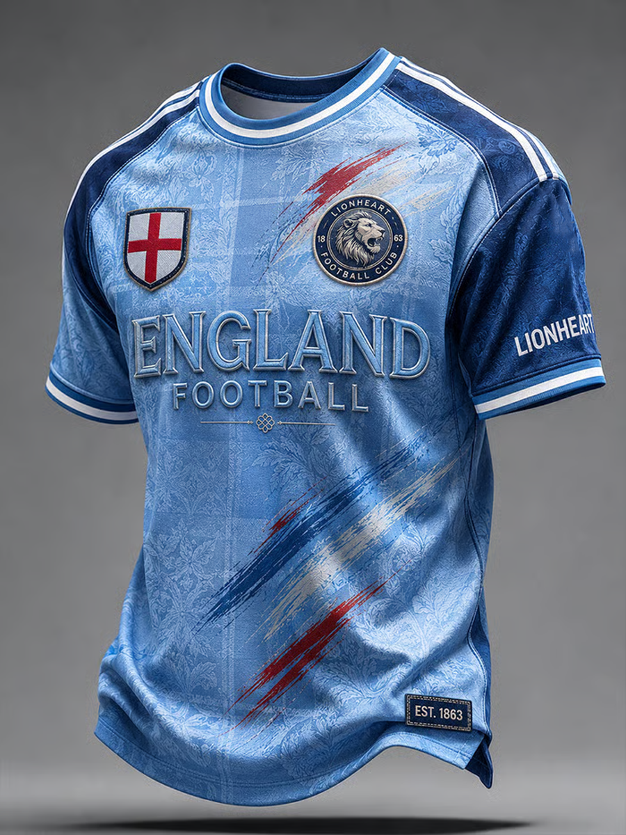 Men's UK Football Lover England Printed short sleeves t-shirt