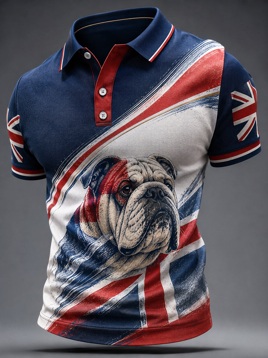 Men's British Style Printed Shirt