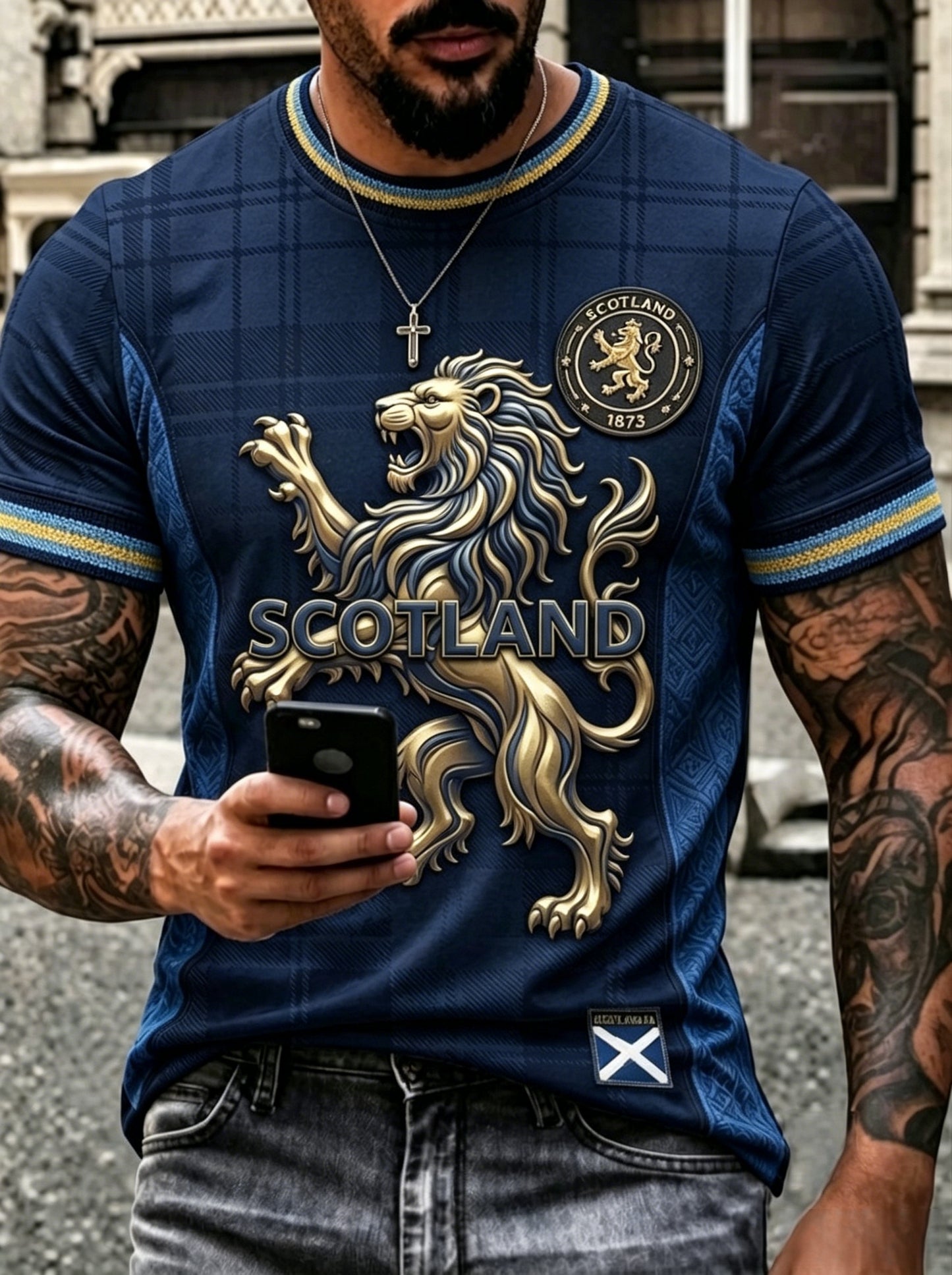 Men's UK Scotland Football Lover 2026 Printed T-shirt