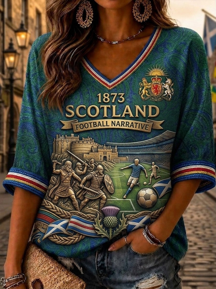 Women's UK Scotland Football Lover 2026 Printed T-shirt