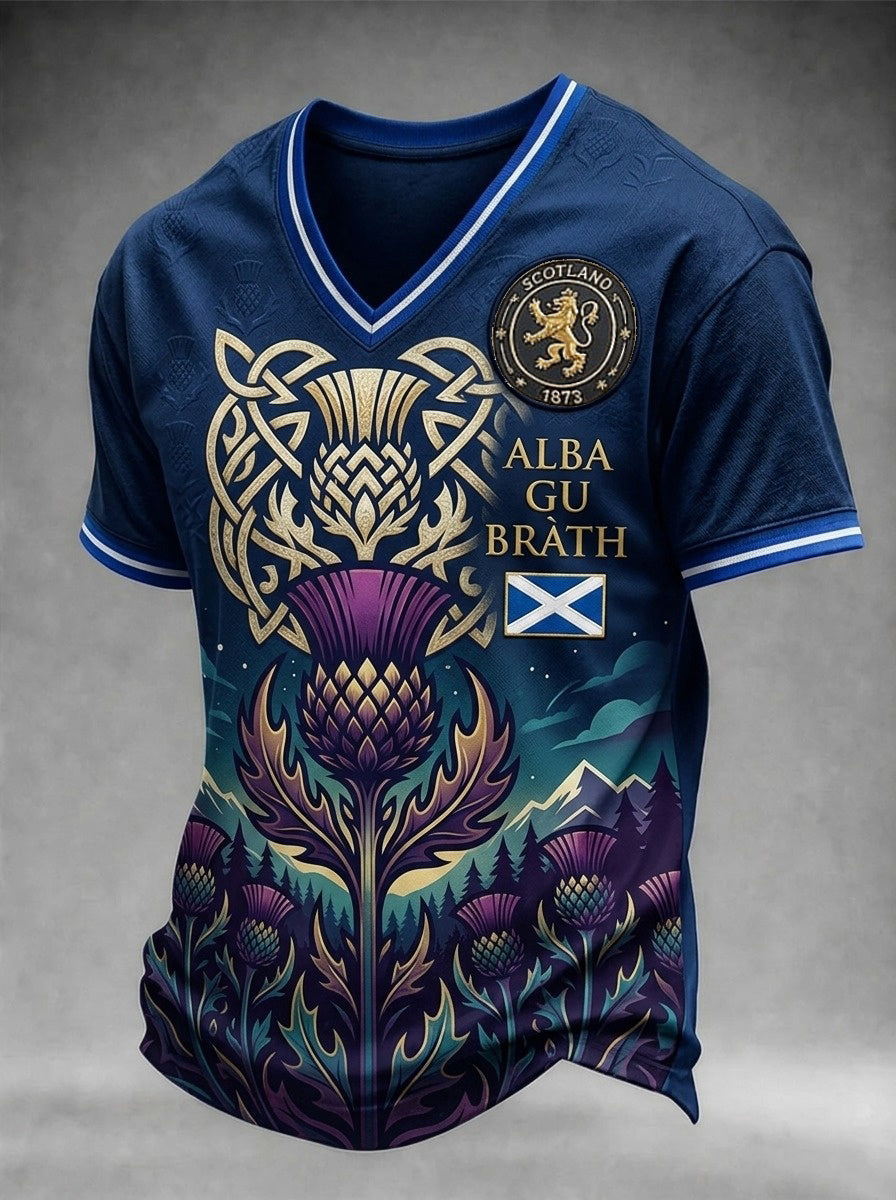 Men's UK Scotland Football Lover 2026 Printed T-shirt