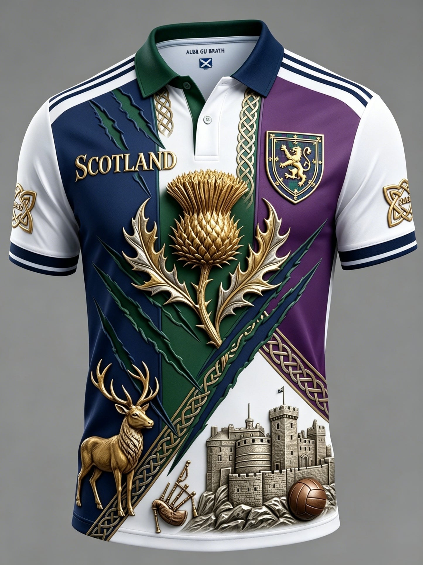 Men's UK Scotland Football Lover 2026 Printed T-shirt