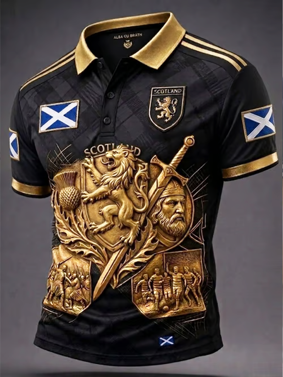 Men's UK Football Lover Scotland Printed polo shirt
