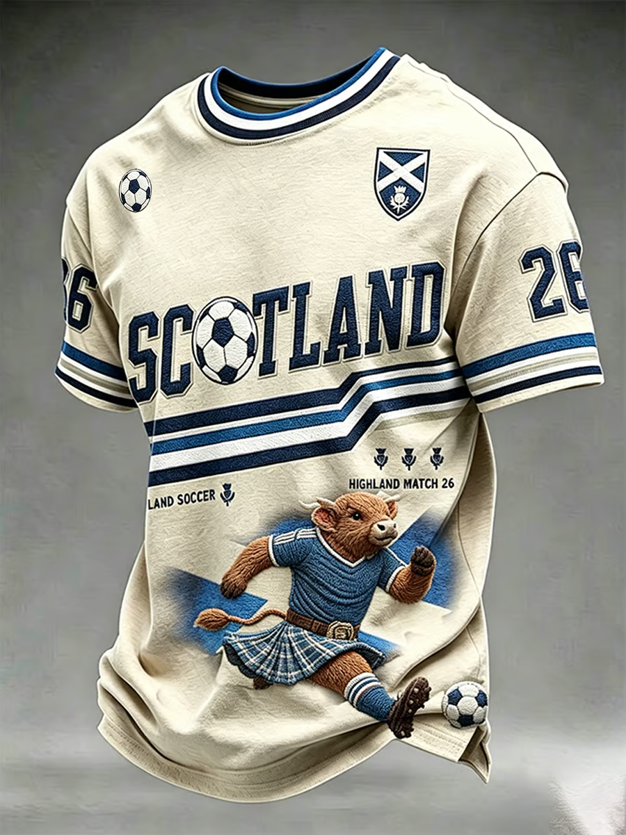 Men's UK Football Lover Scotland Printed short sleeves t-shirt