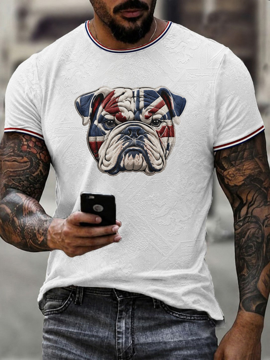 Men's British Bulldog Printed T-shirt