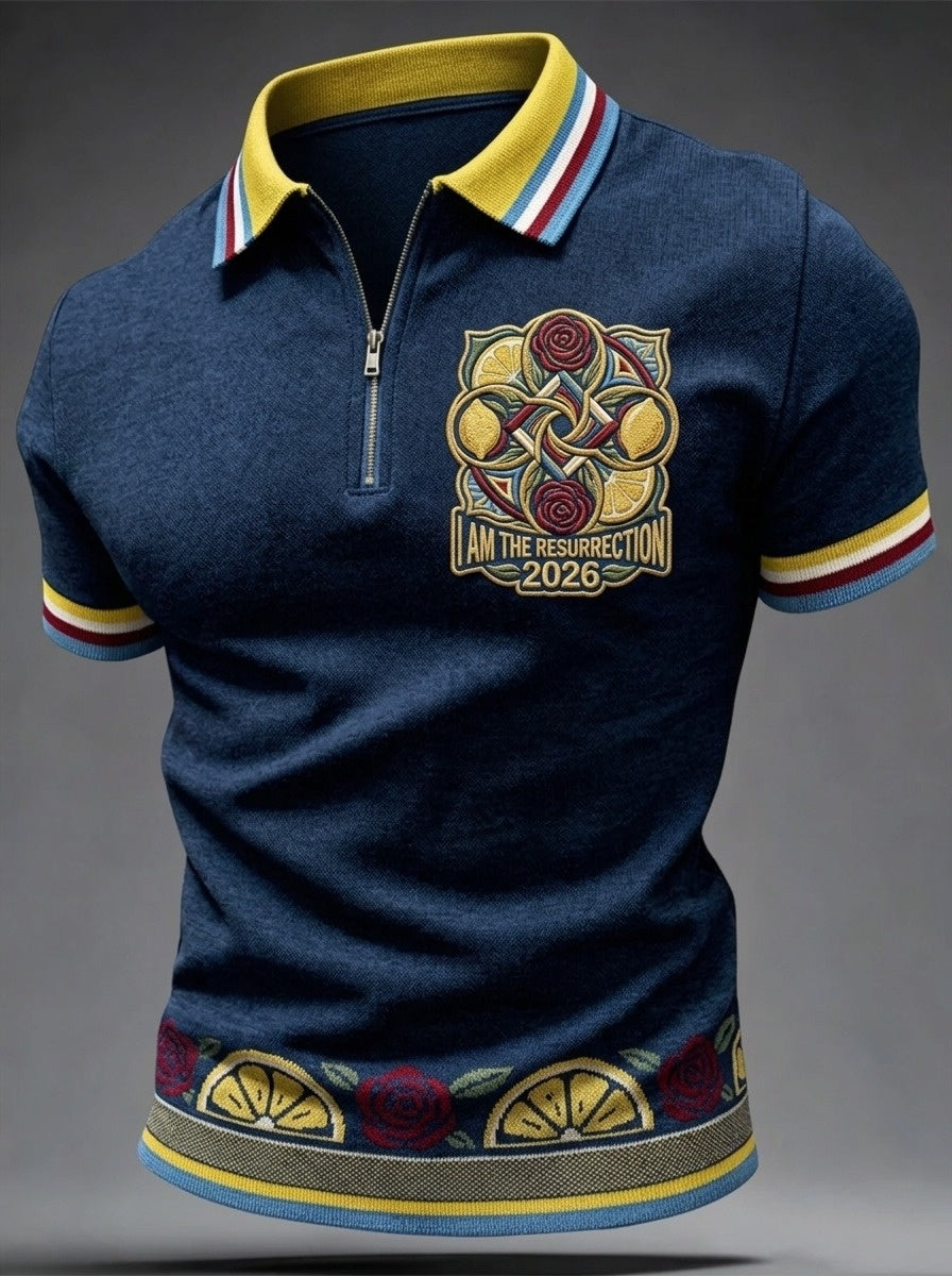 Men's Vintage British The Stone Roses Band Polo Shirt