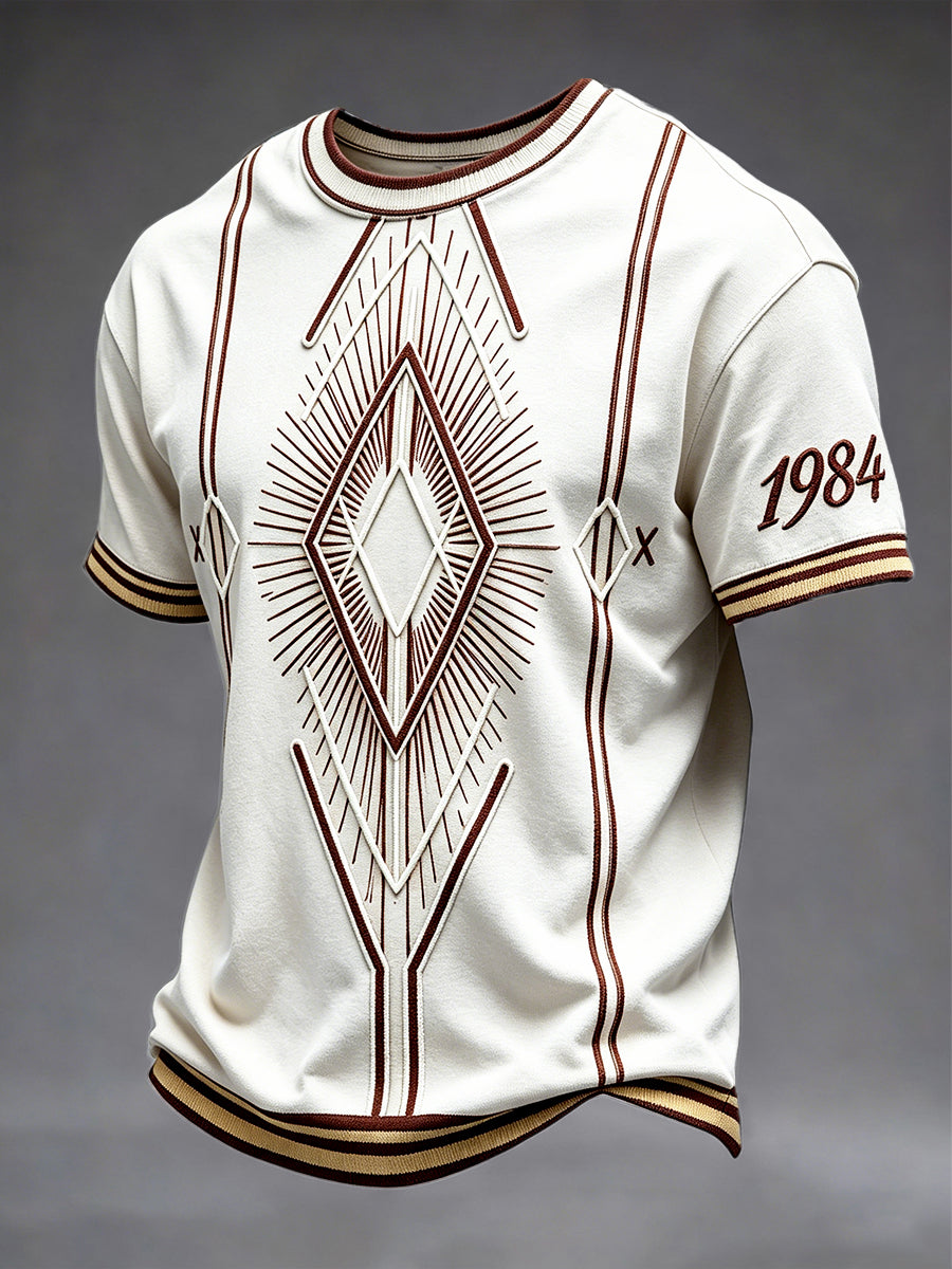 Men’s White The Stone Roses Band Print Casual T-shirt