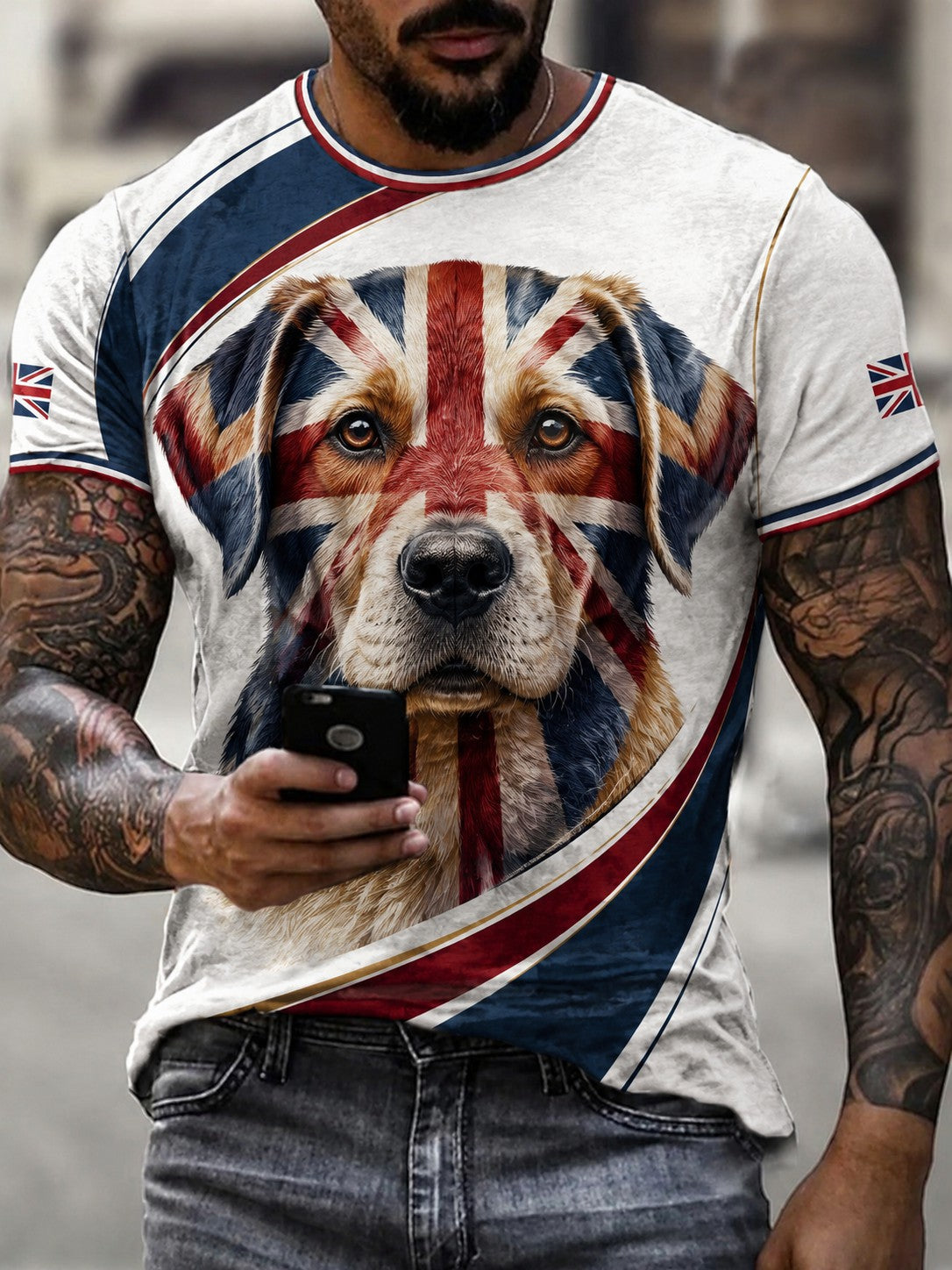 Men's British Labrador Printed T-shirt